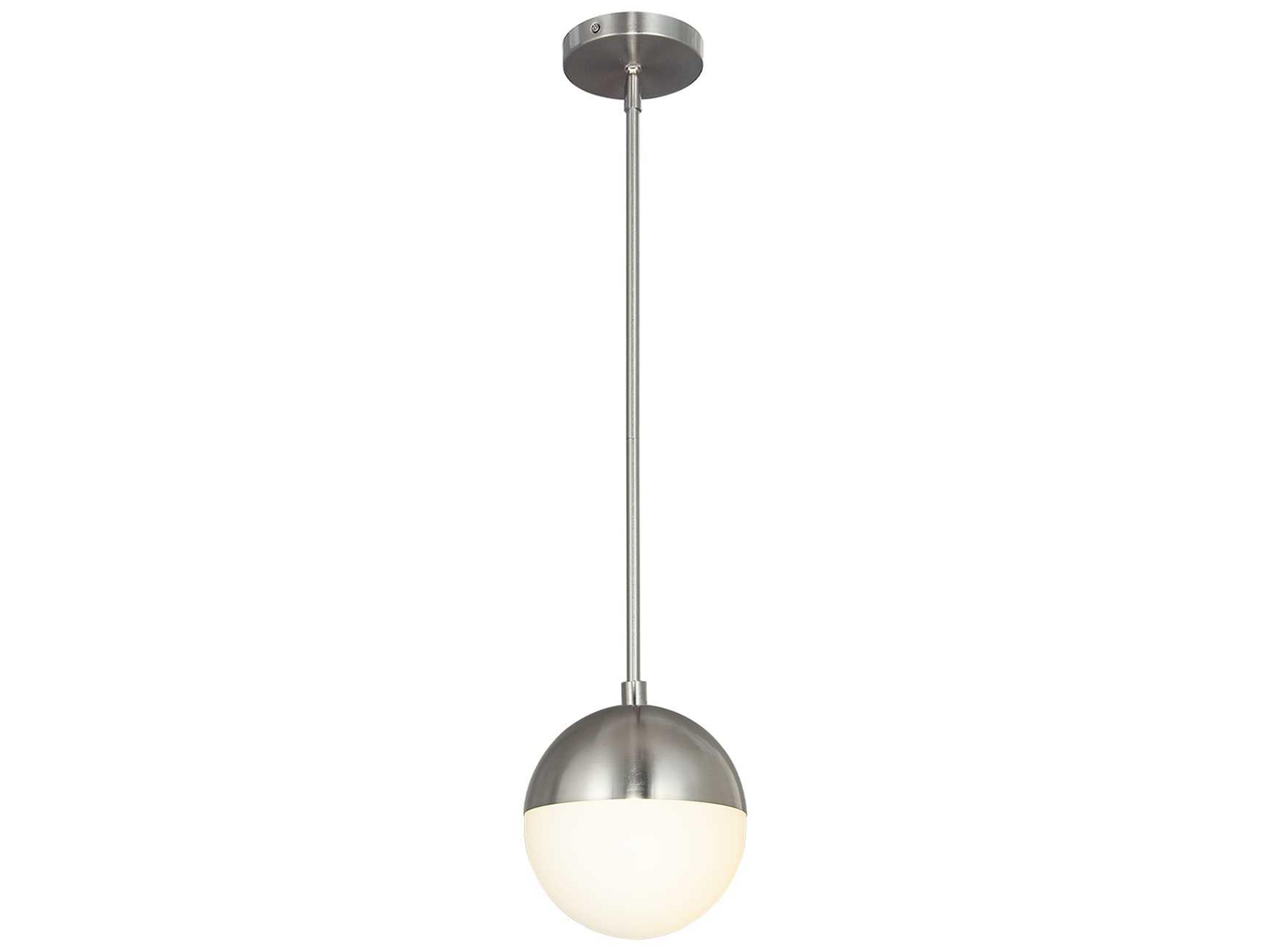 Justice Design Group Fusion 1-Light Black Glass LED Globe Mini Pendant