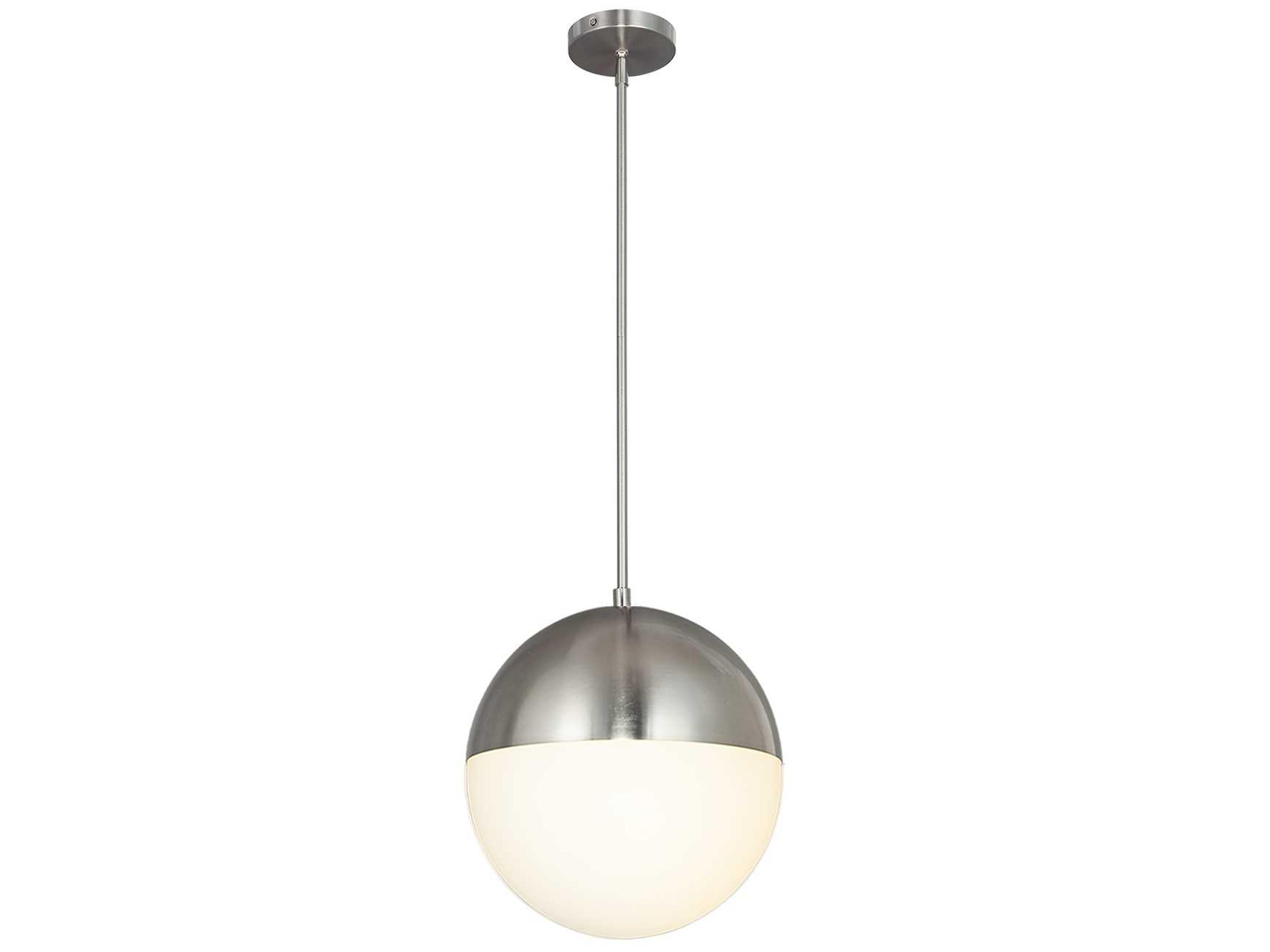 Justice Design Group Fusion 3-Light Black Glass LED Globe Pendant