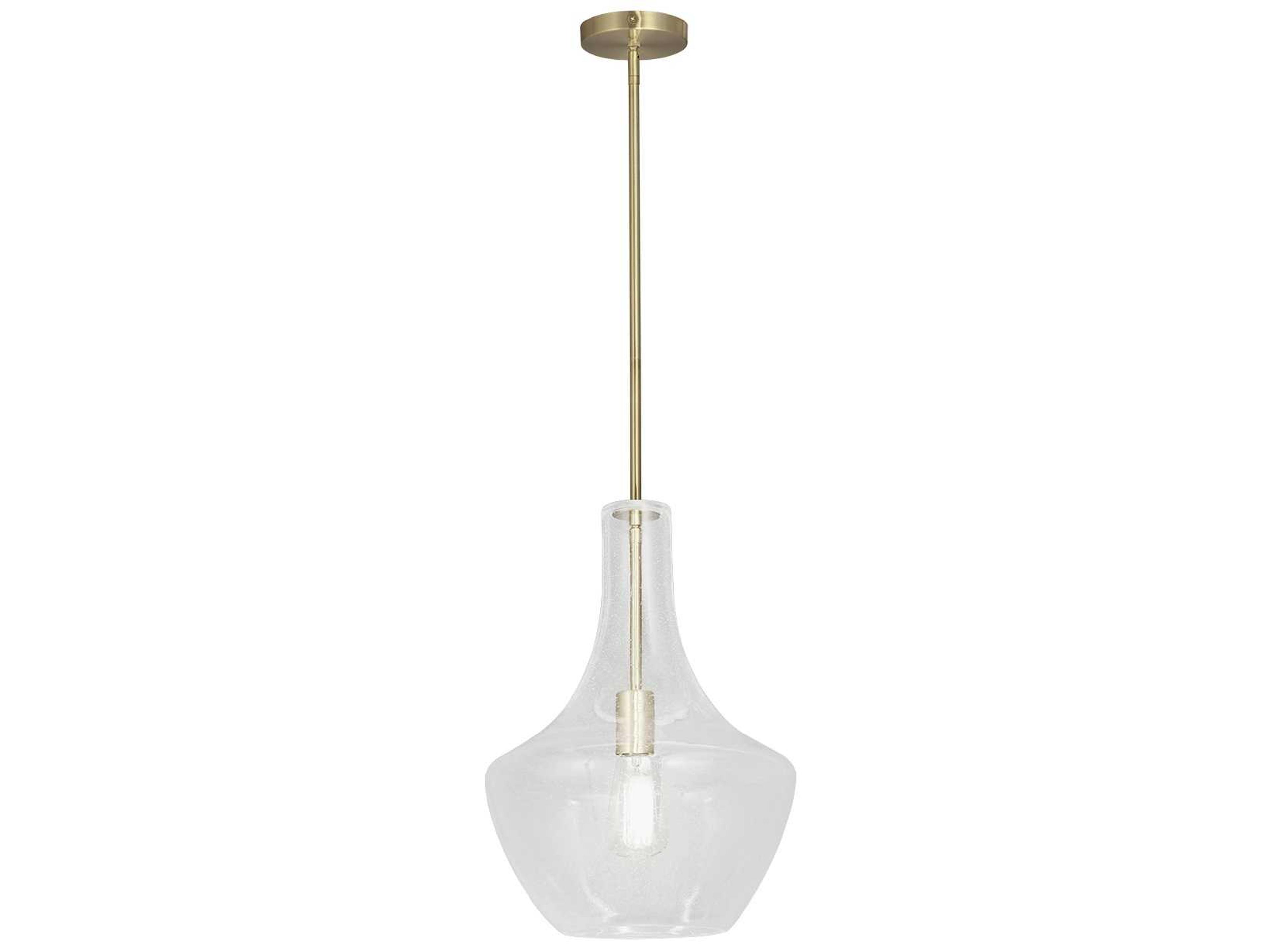 Justice Design Group Fusion 1-Light Brass Glass Mini Pendant