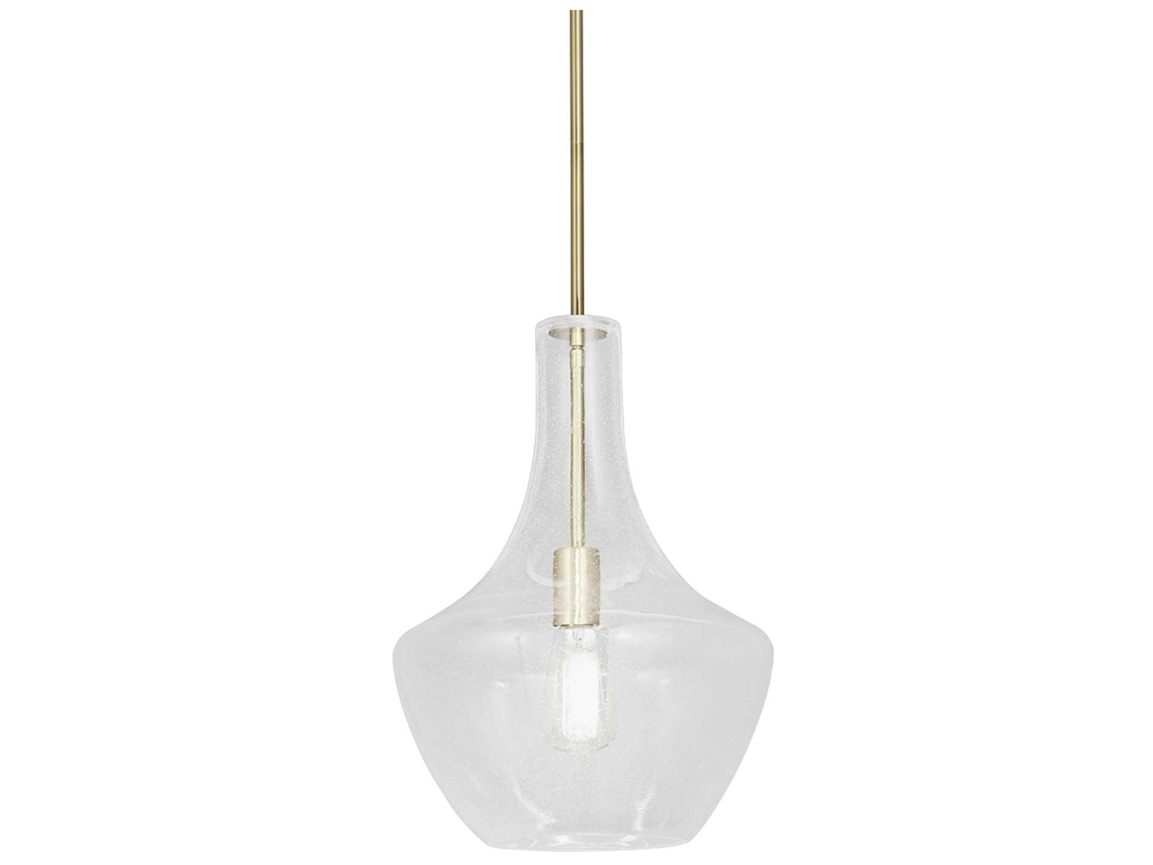 Fusion 1-Light Brass Glass Pendant