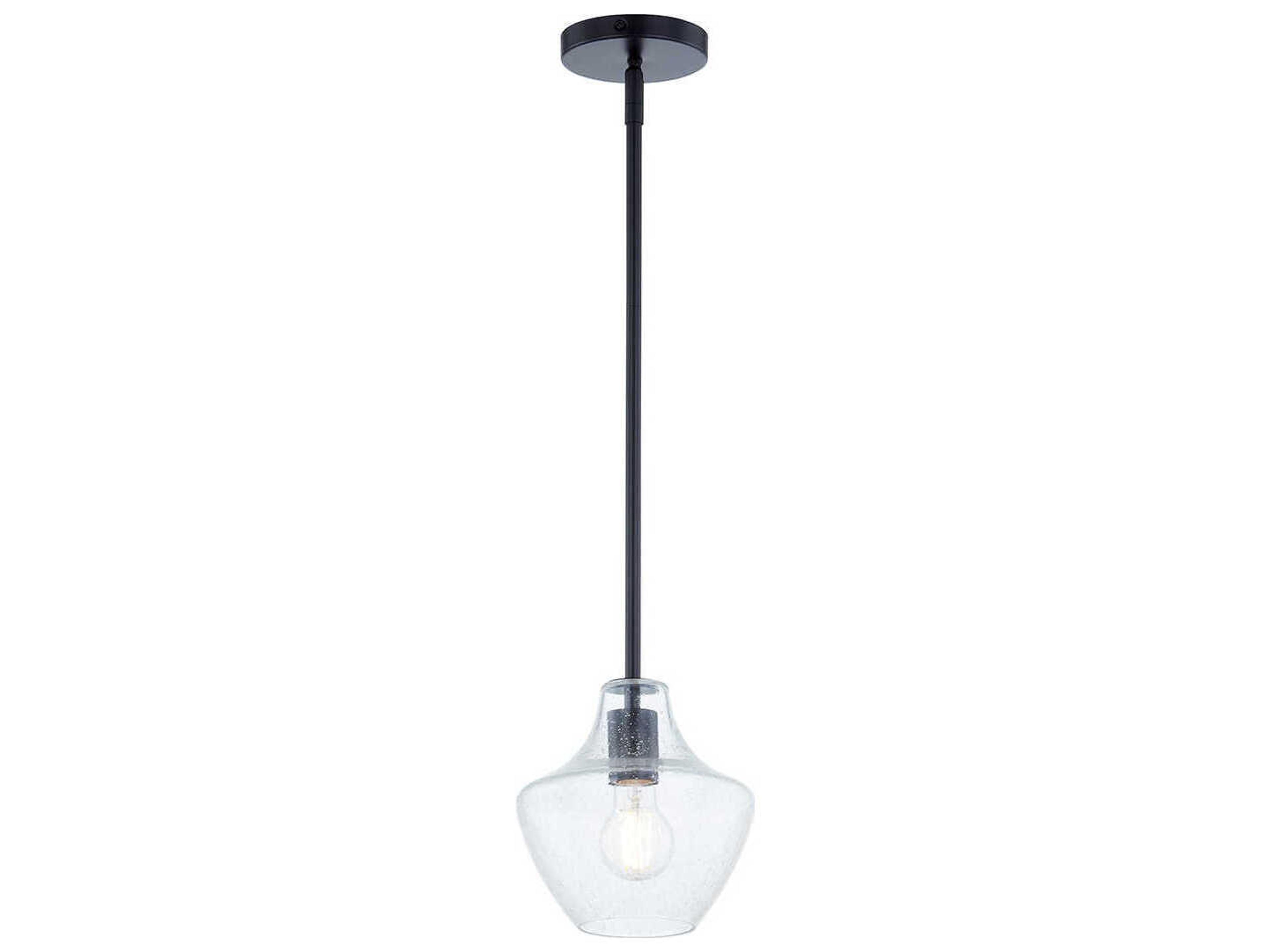 Fusion Harlow 1-Light Matte Black Mini Pendant
