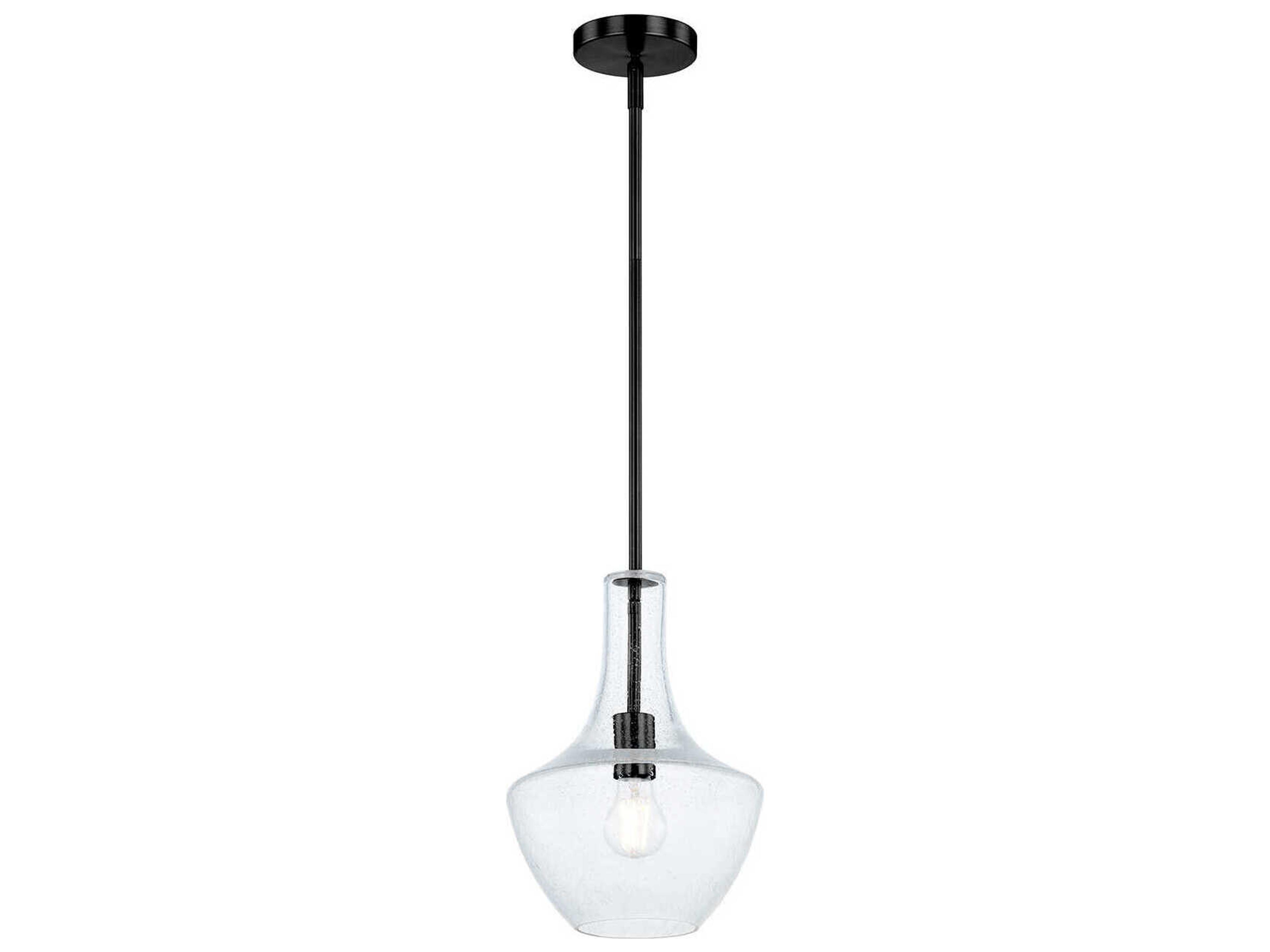 Fusion Harlow 1-Light Matte Black Mini Pendant