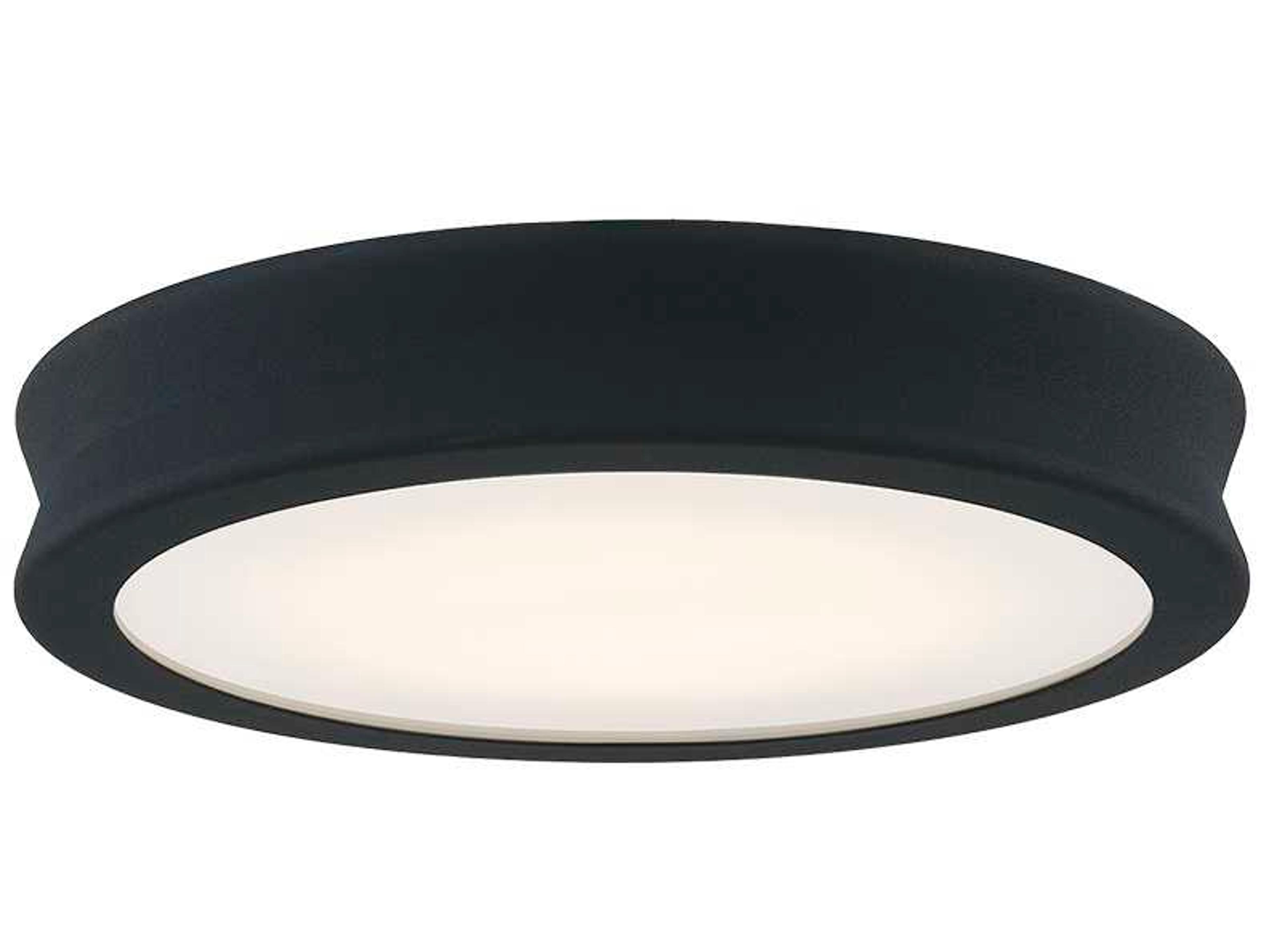 Justice Design Group Fusion Brass Glass LED Round Flush Mount