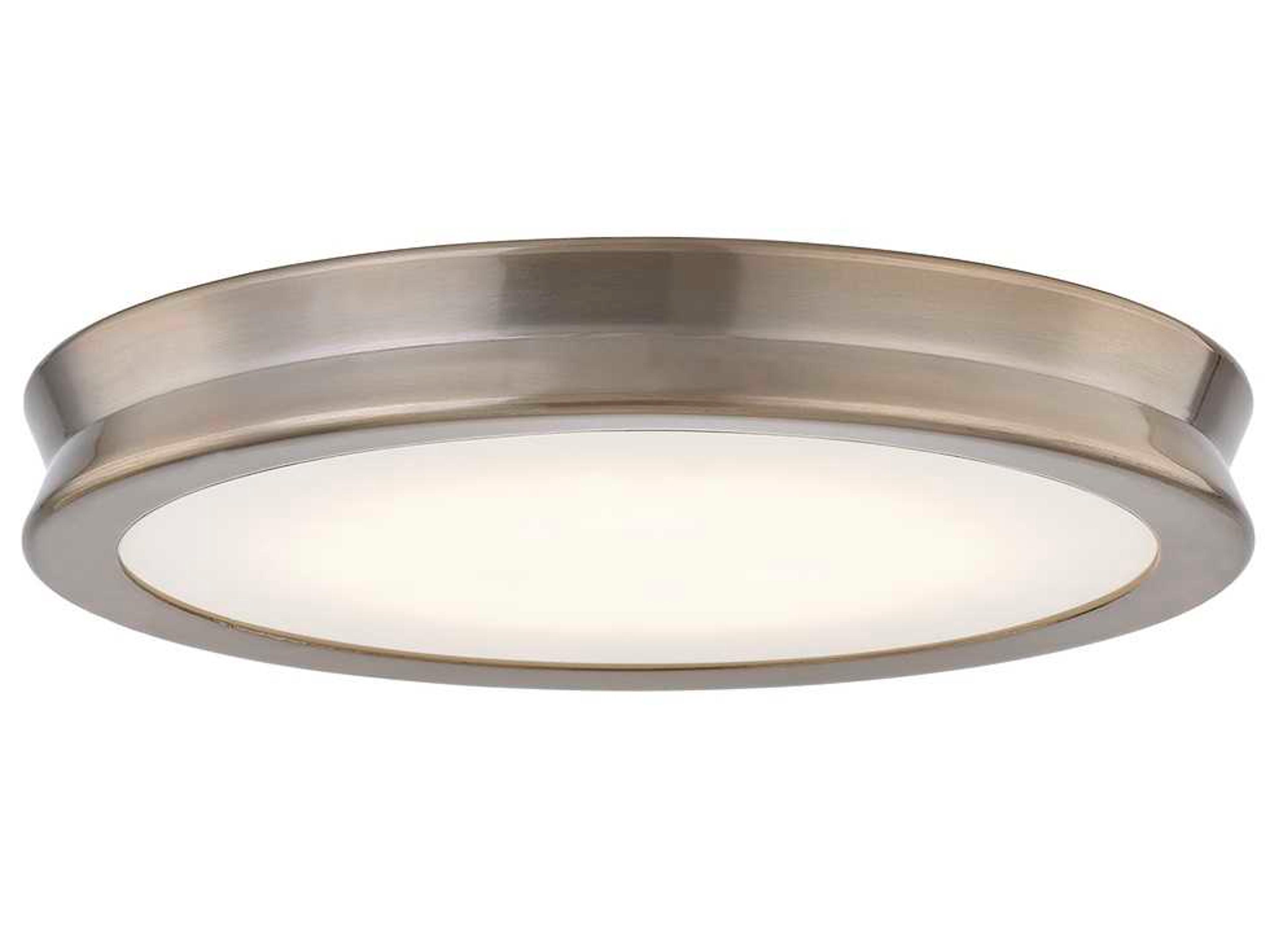 Fusion Brass Glass LED Round Flush Mount