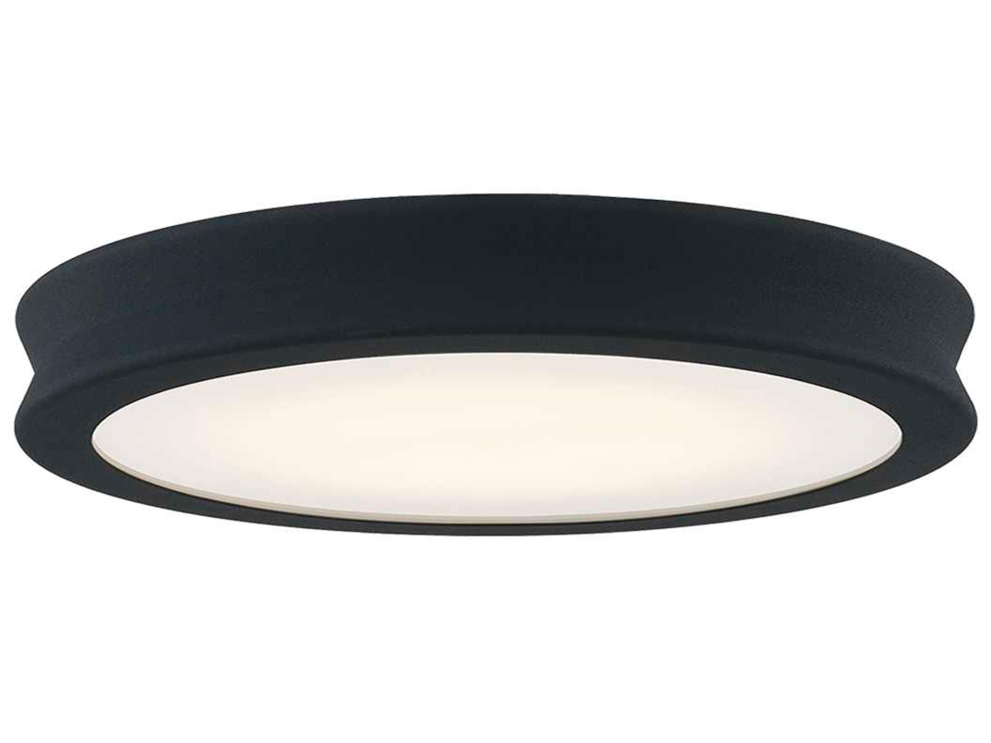 Justice Design Group Fusion Brass Glass LED Round Flush Mount