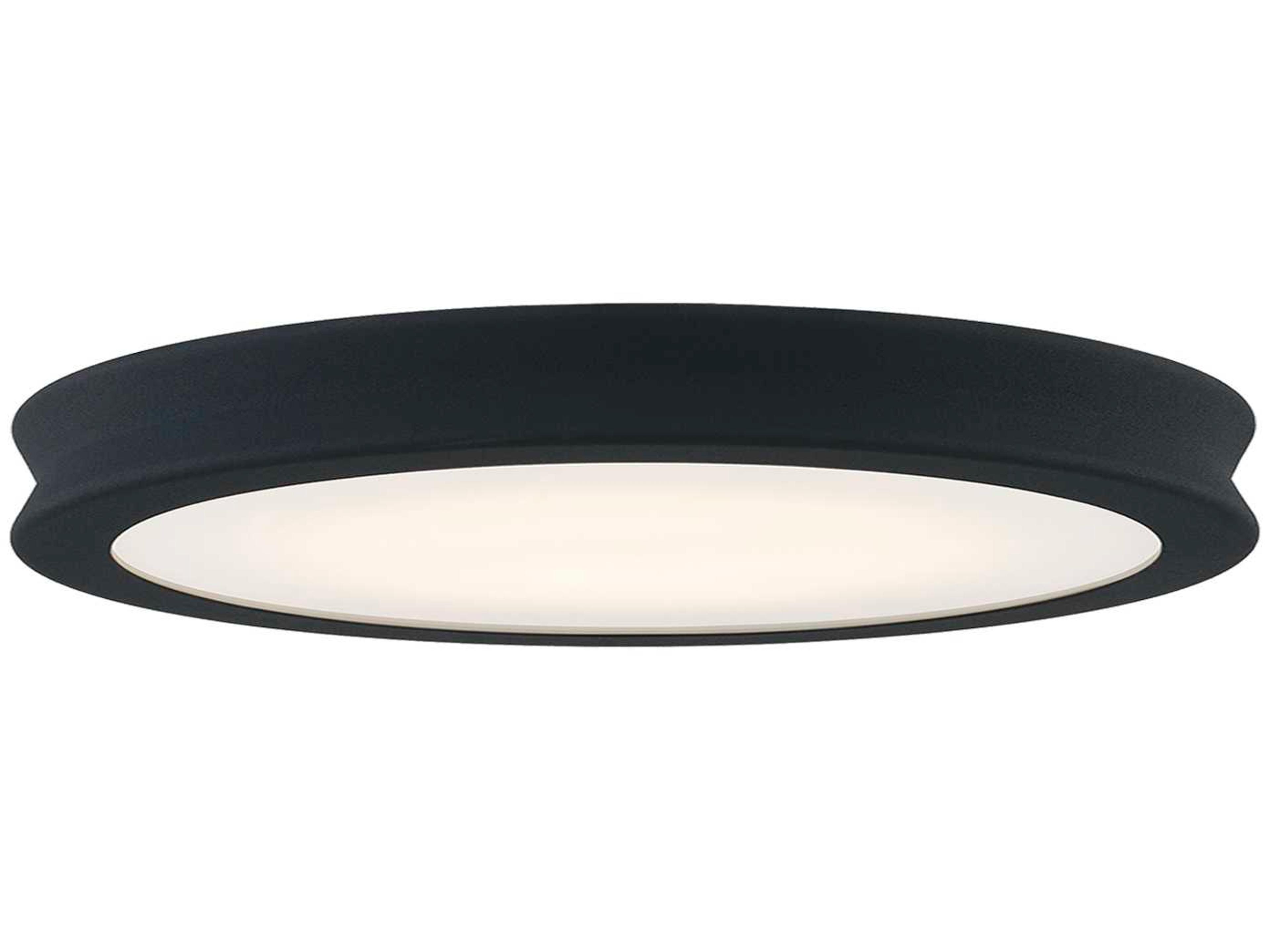 Justice Design Group Fusion Brass Glass LED Round Flush Mount