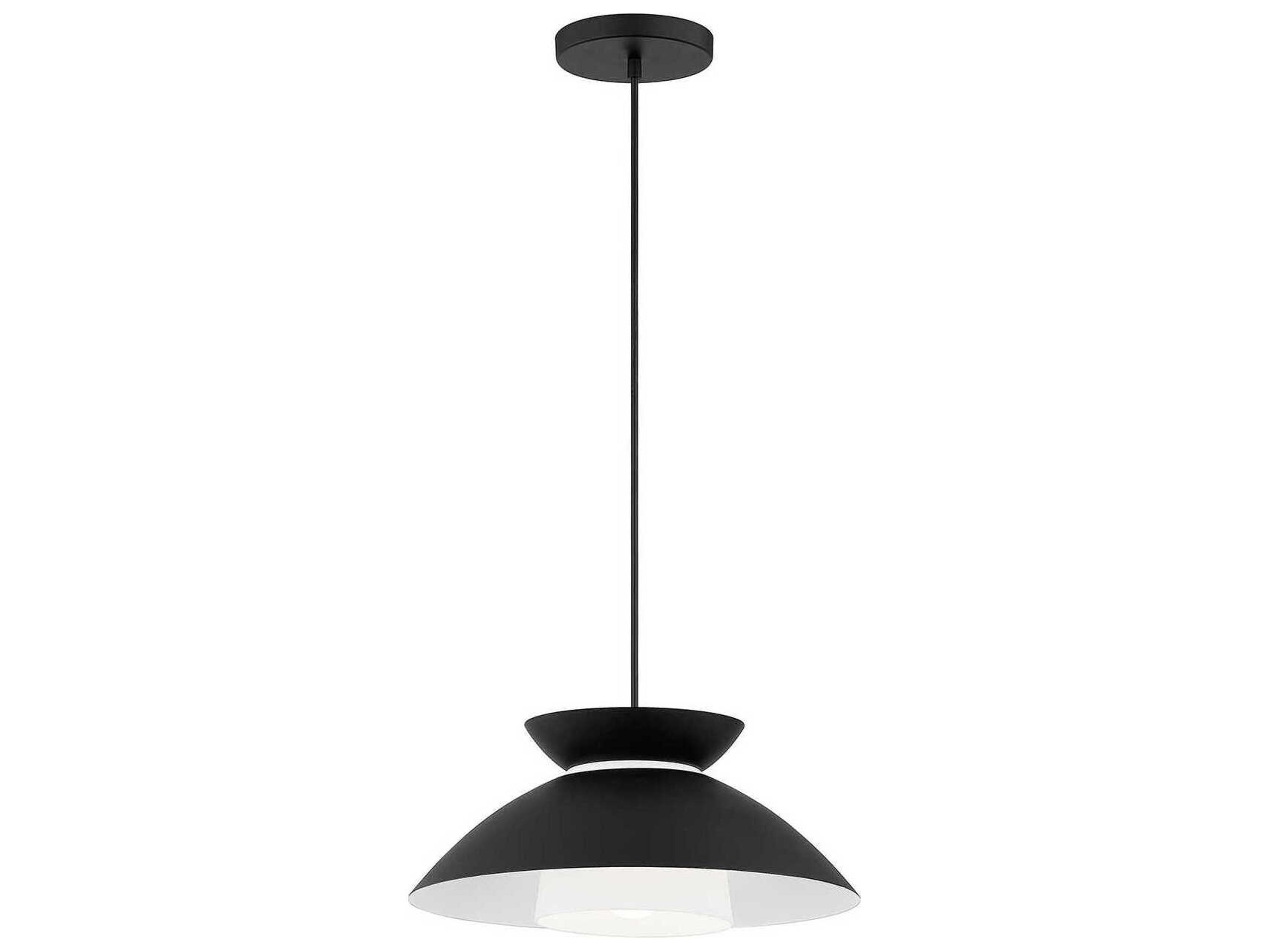 Justice Design Group Fusion Norween 1-Light Matte Black Dome Pendant