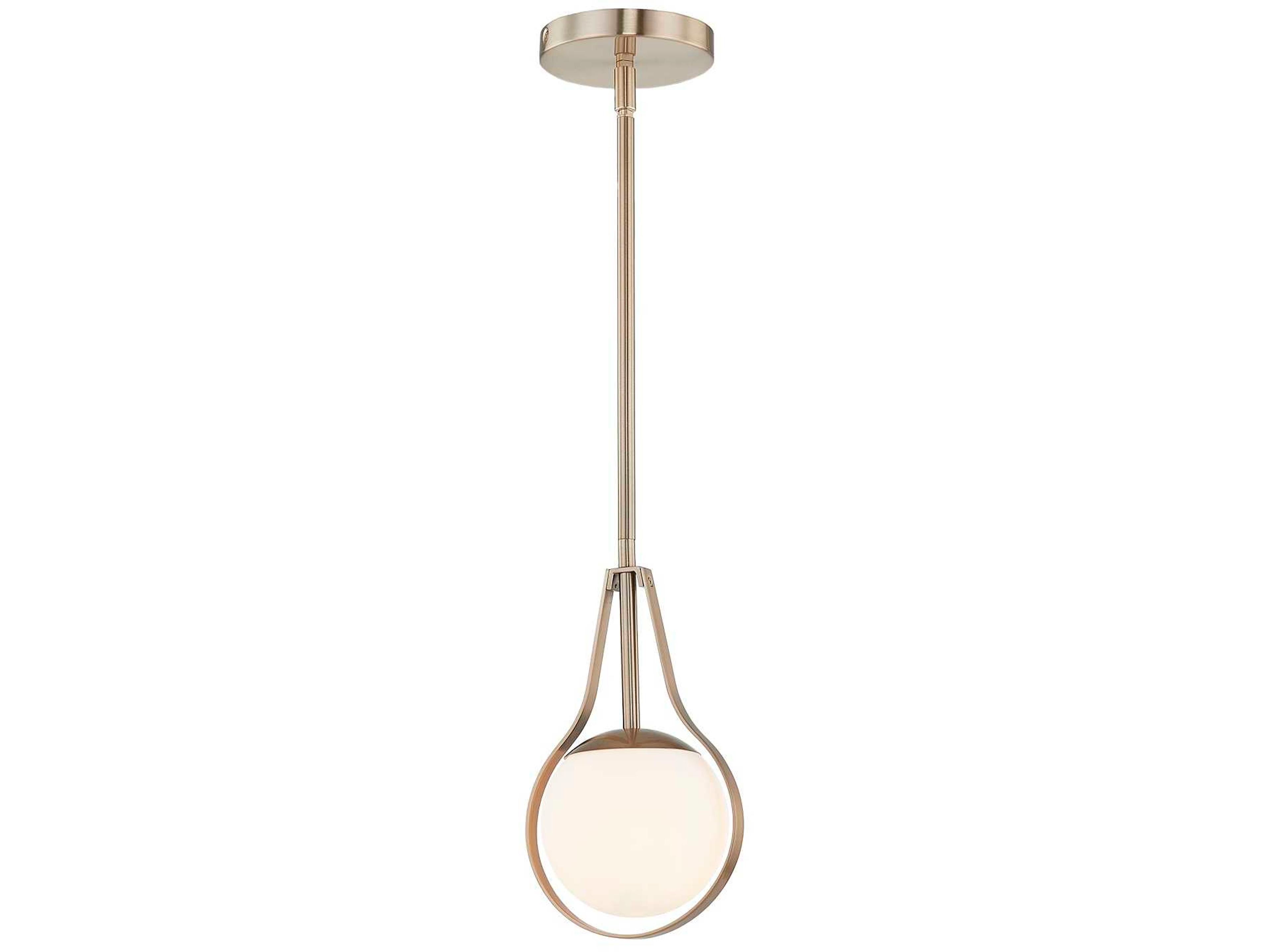 Fusion 1-Light Brass Glass LED Globe Mini Pendant