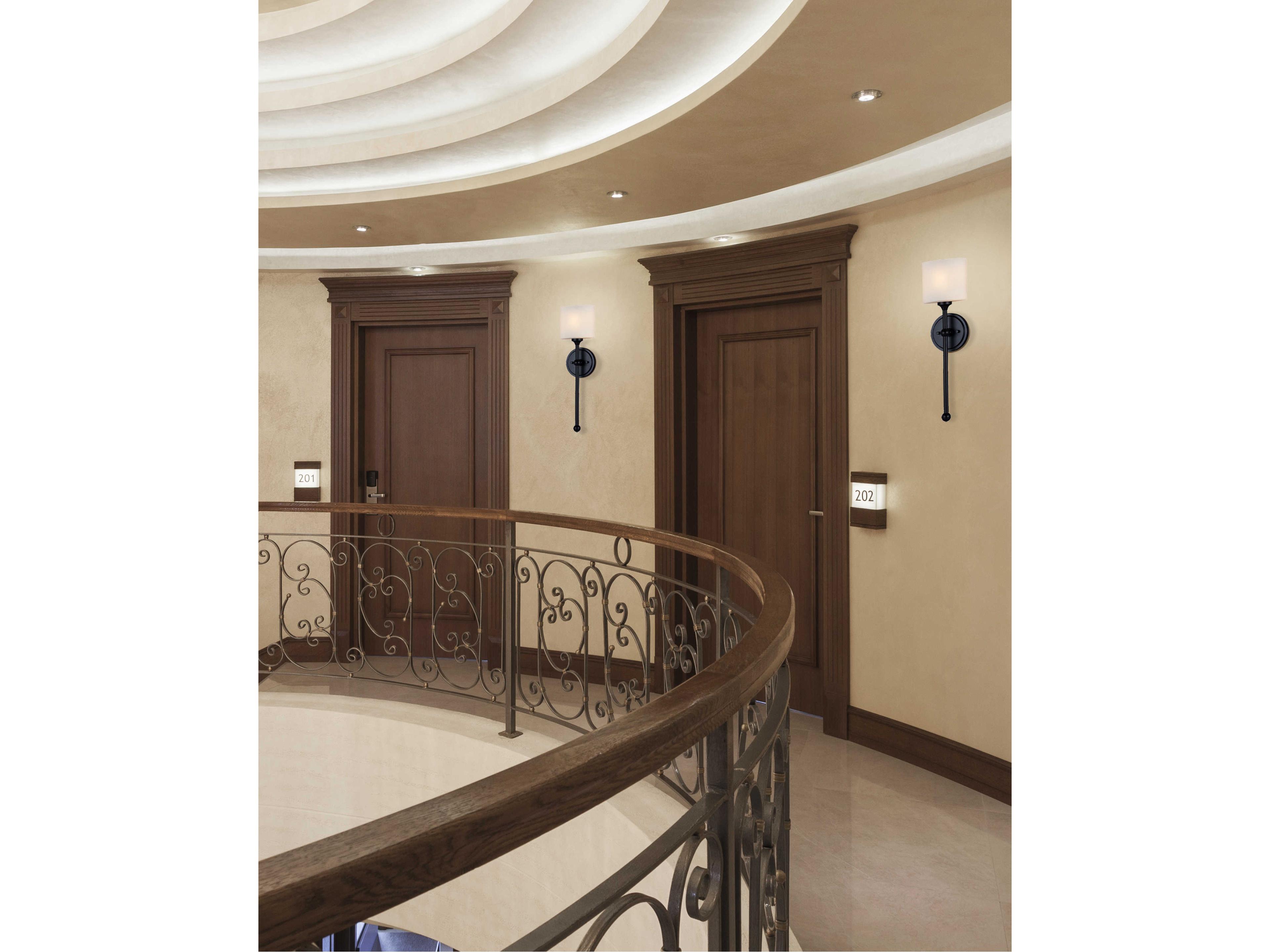 Justice Design Group Fusion 1-Light Nickel Glass Wall Sconce