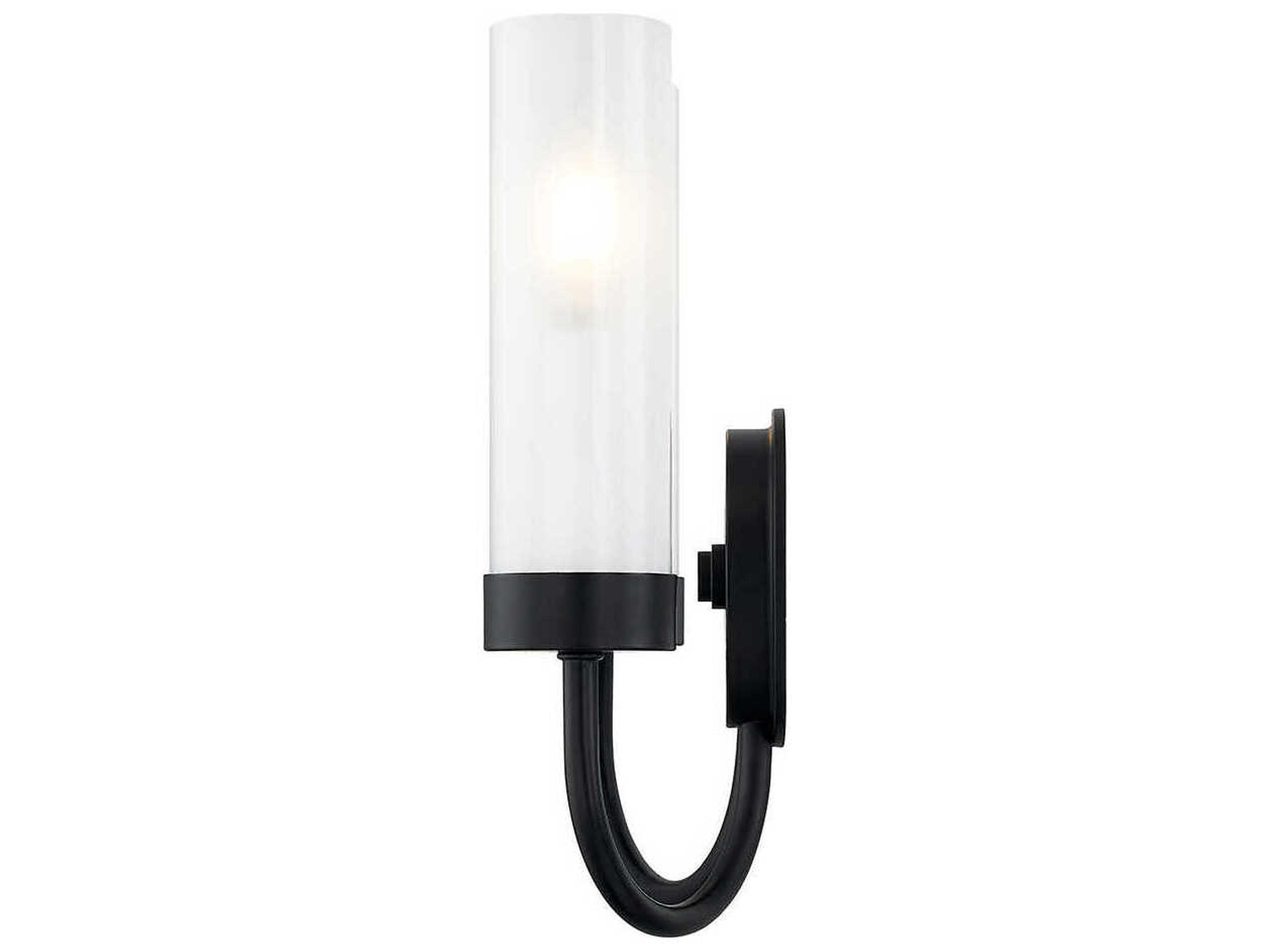 Justice Design Group Fusion Anchor 1-Light Matte Black Wall Sconce