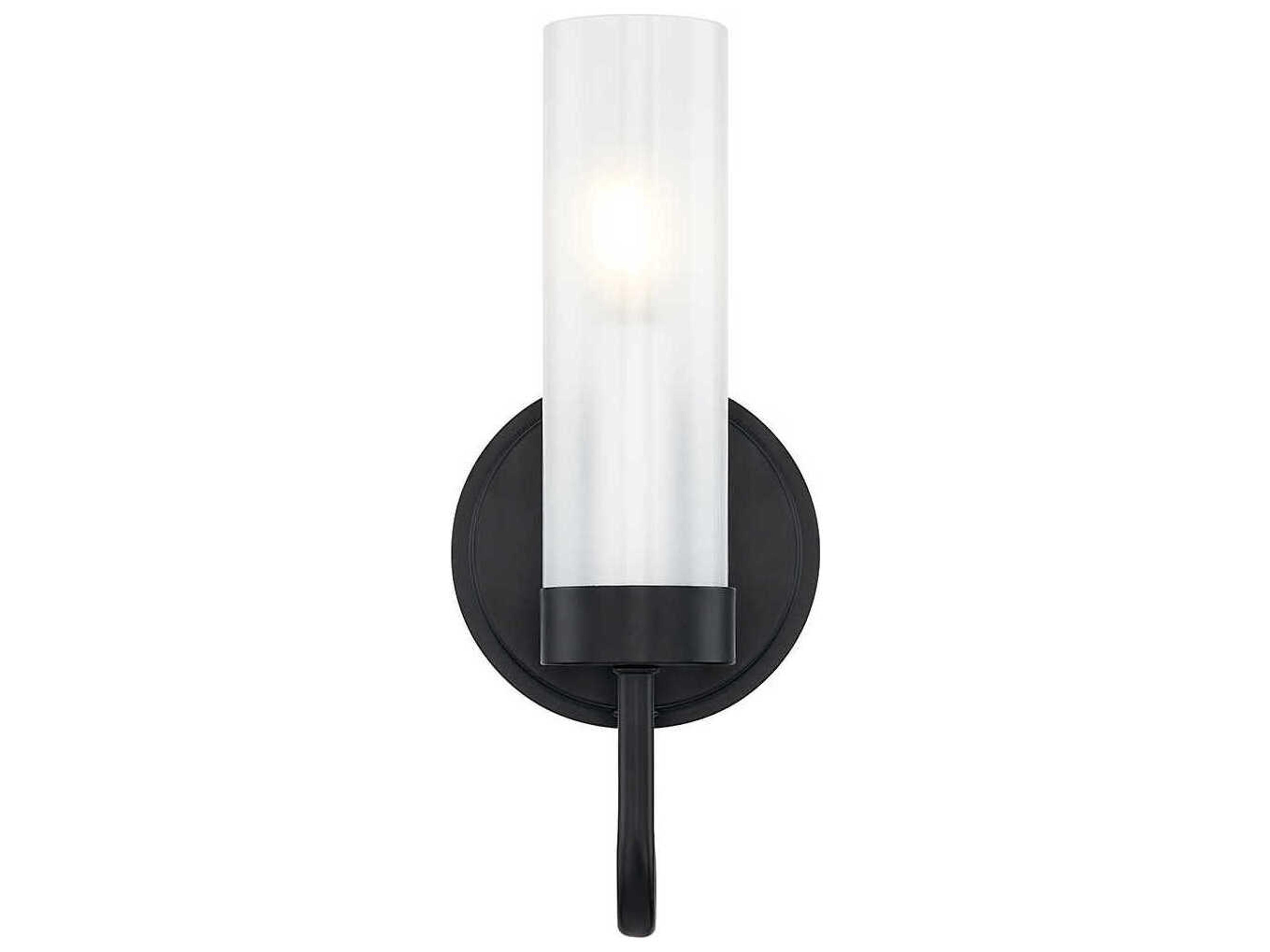 Justice Design Group Fusion Anchor 1-Light Matte Black Wall Sconce