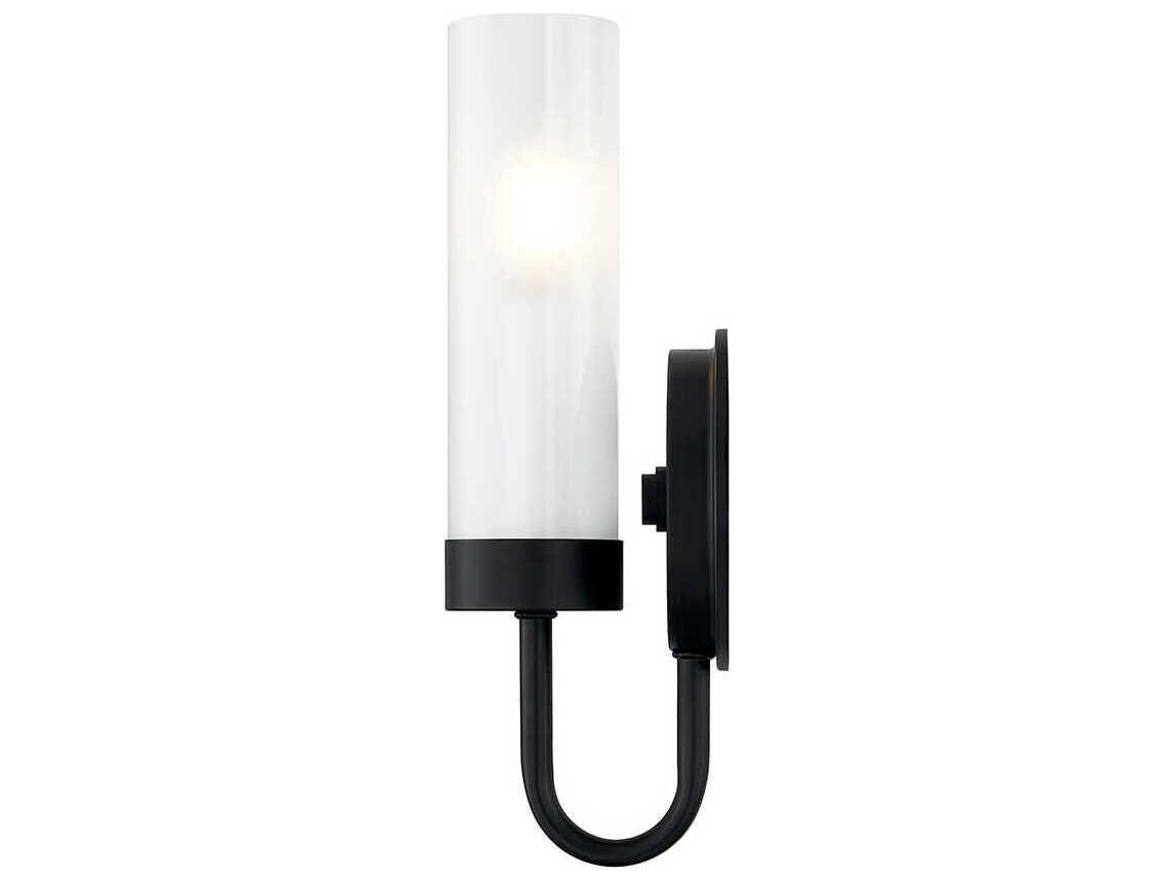 Justice Design Group Fusion Anchor 1-Light Matte Black Wall Sconce