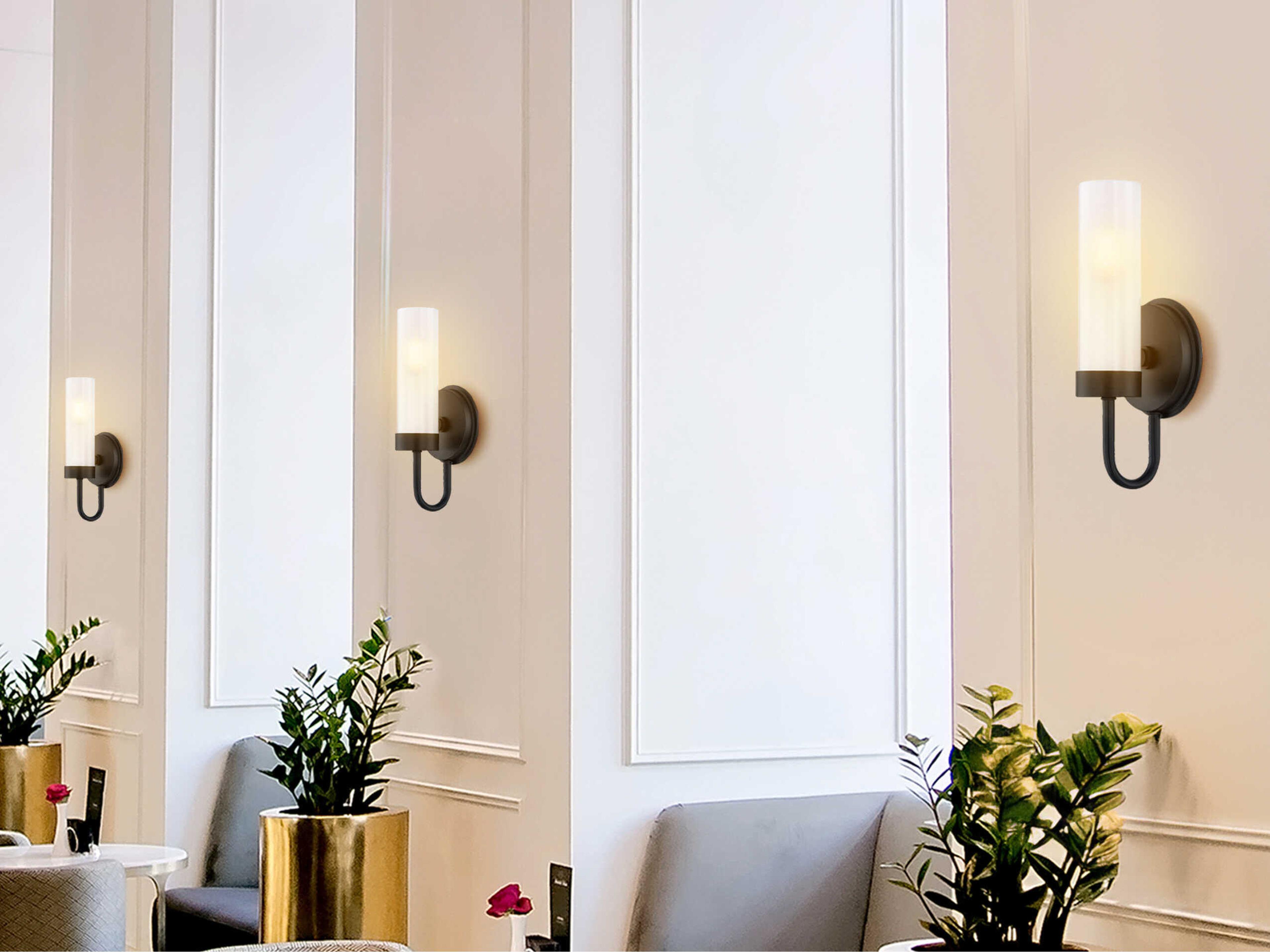 Justice Design Group Fusion Anchor 1-Light Matte Black Wall Sconce