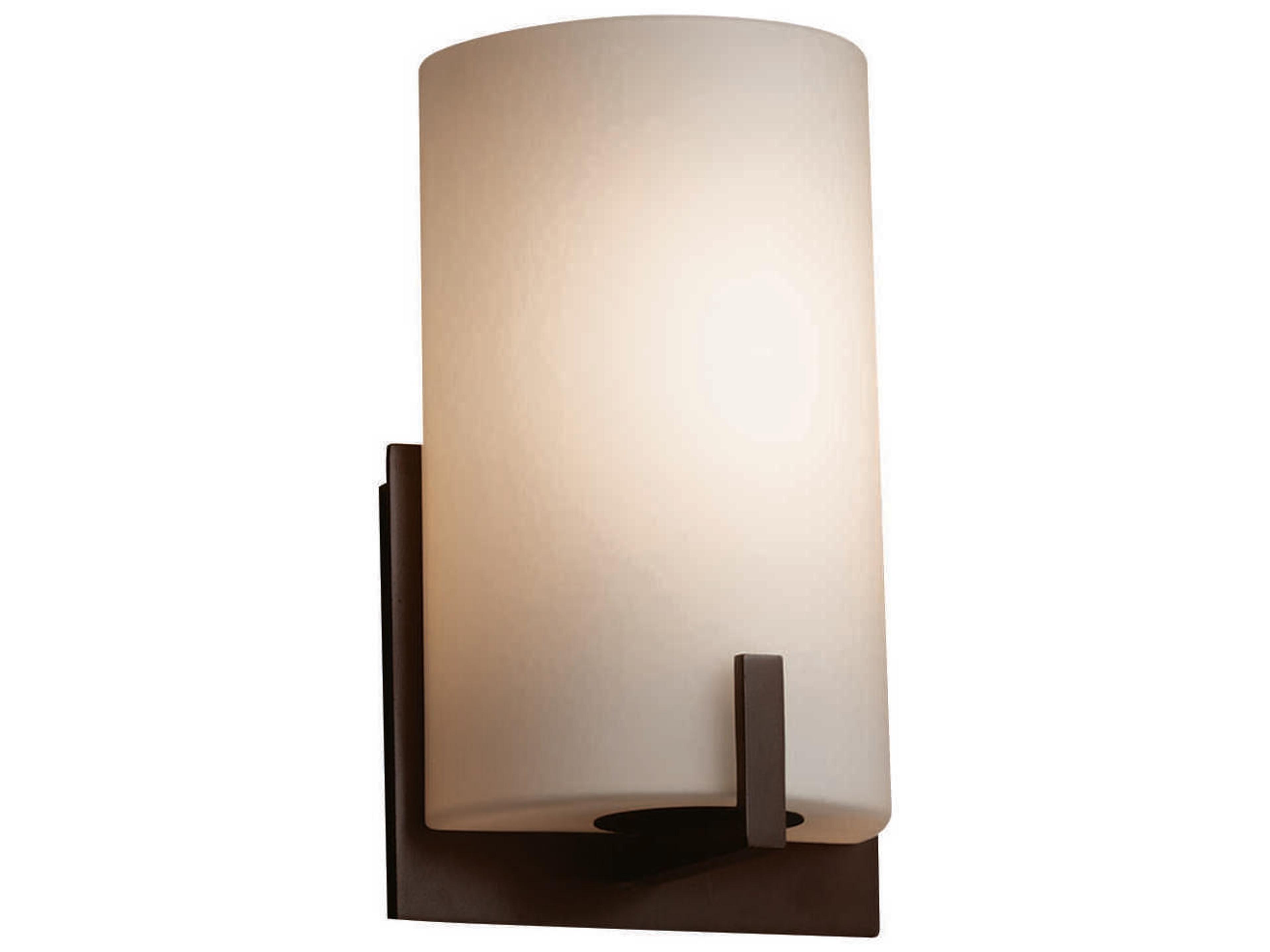 Justice Design Group Fusion Nickel Glass Wall Sconce