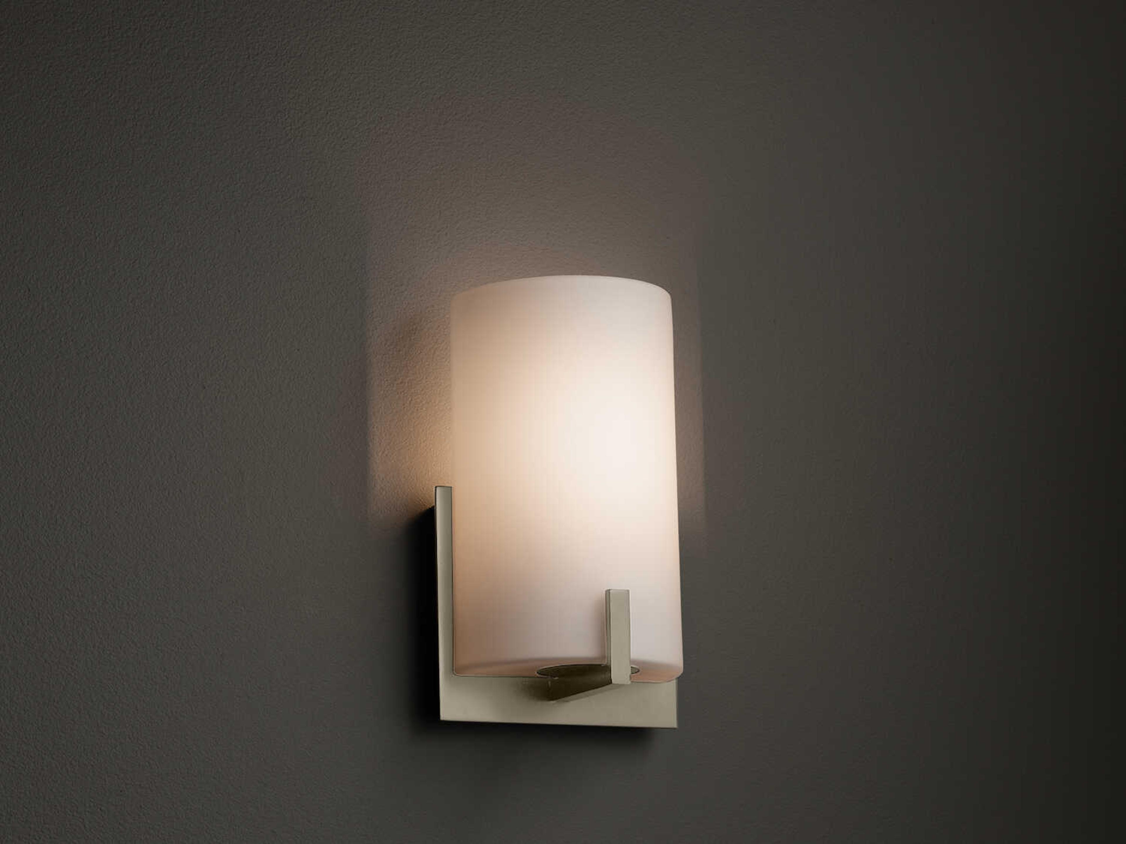 Justice Design Group Fusion Nickel Glass Wall Sconce