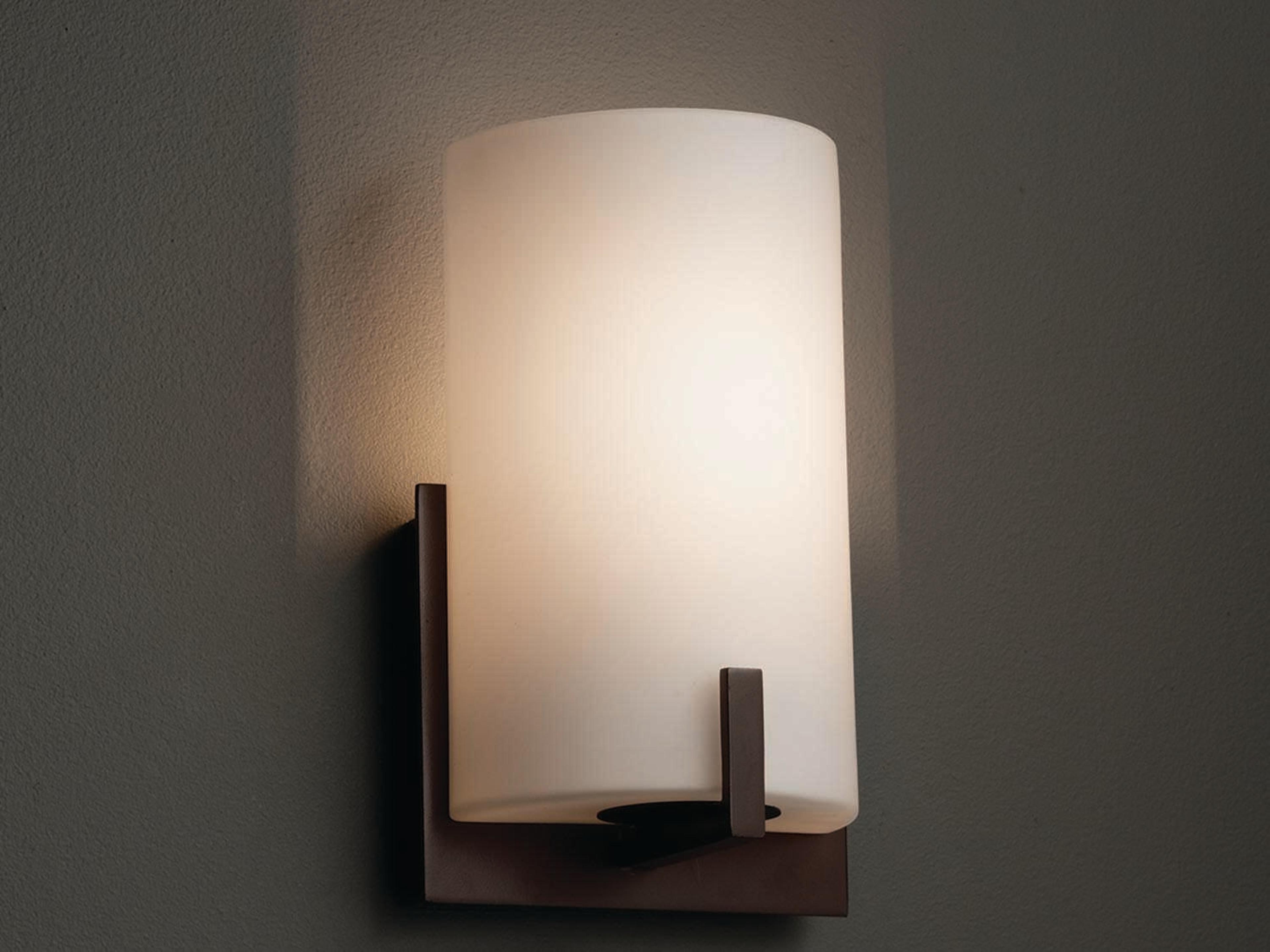 Justice Design Group Fusion Nickel Glass Wall Sconce