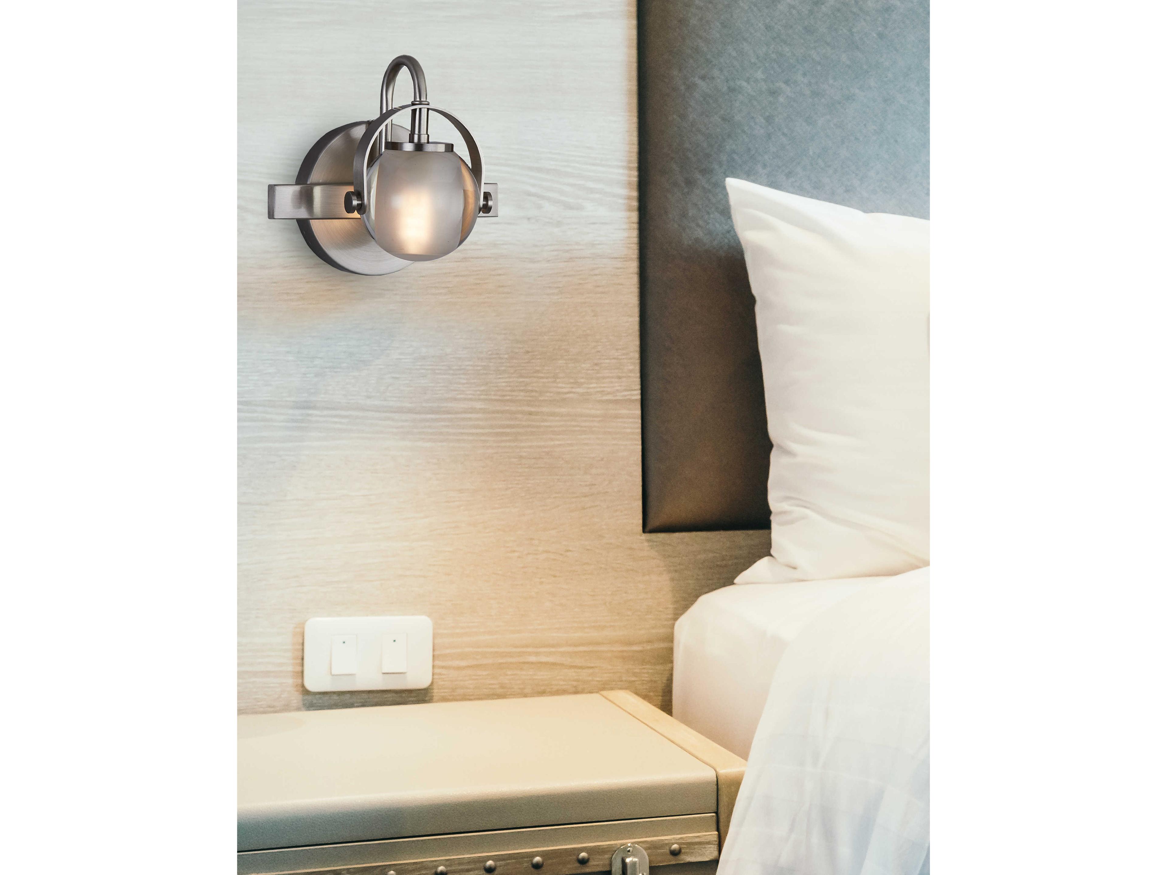 Justice Design Group Fusion 1-Light Black Glass LED Wall Sconce