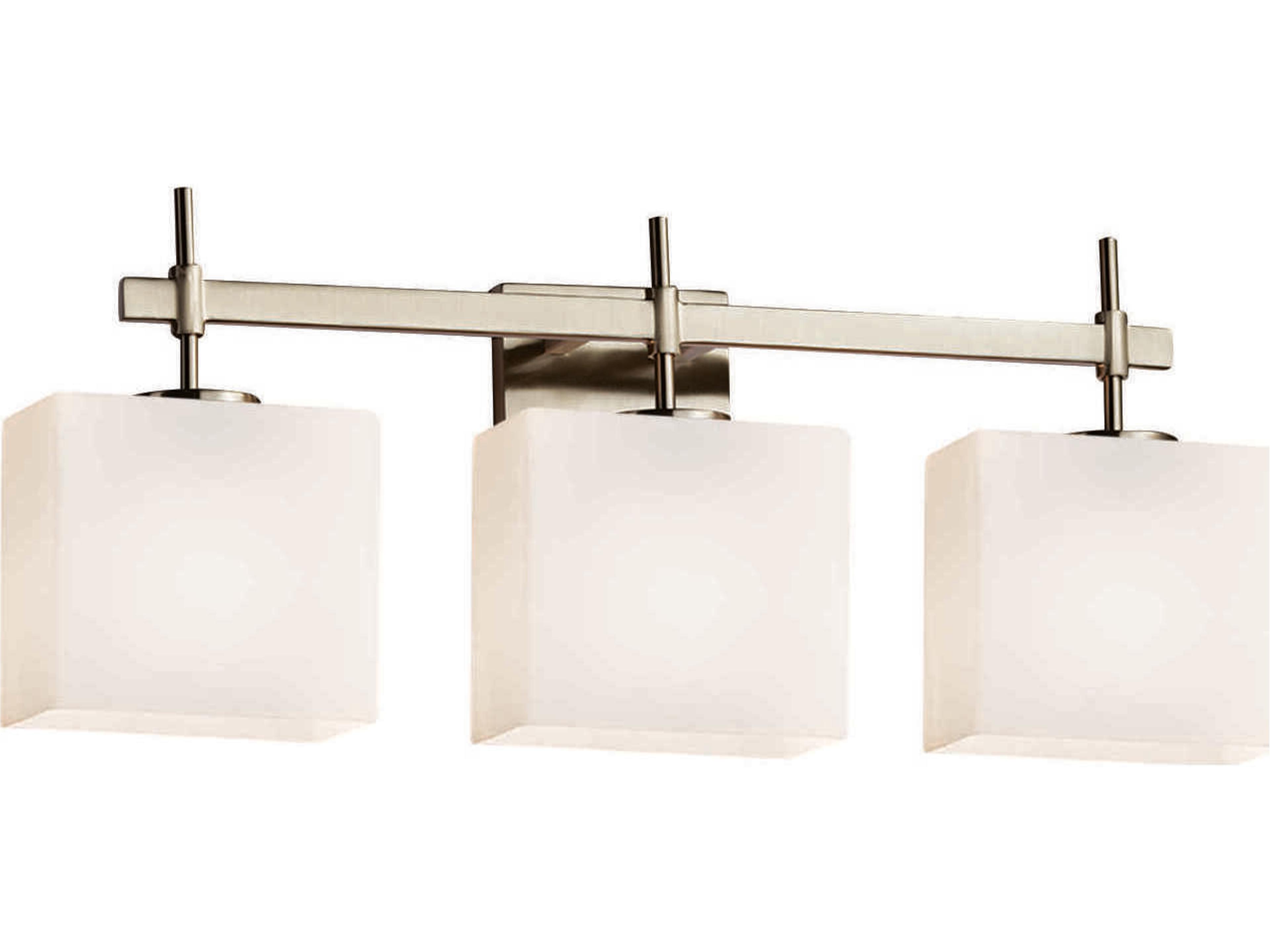 Justice Design Group Fusion 3-Light Bronze Glass Vanity Light