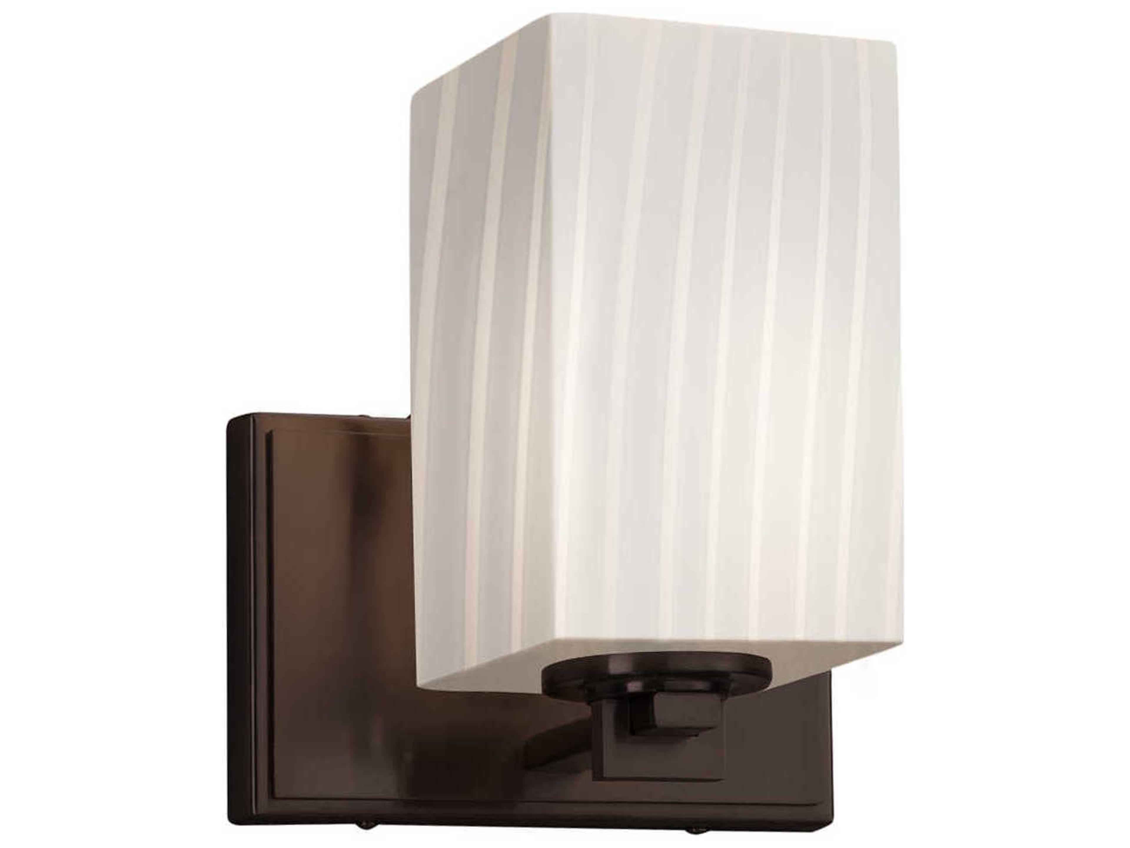 Justice Design Group Fusion 1-Light Nickel Glass Wall Sconce