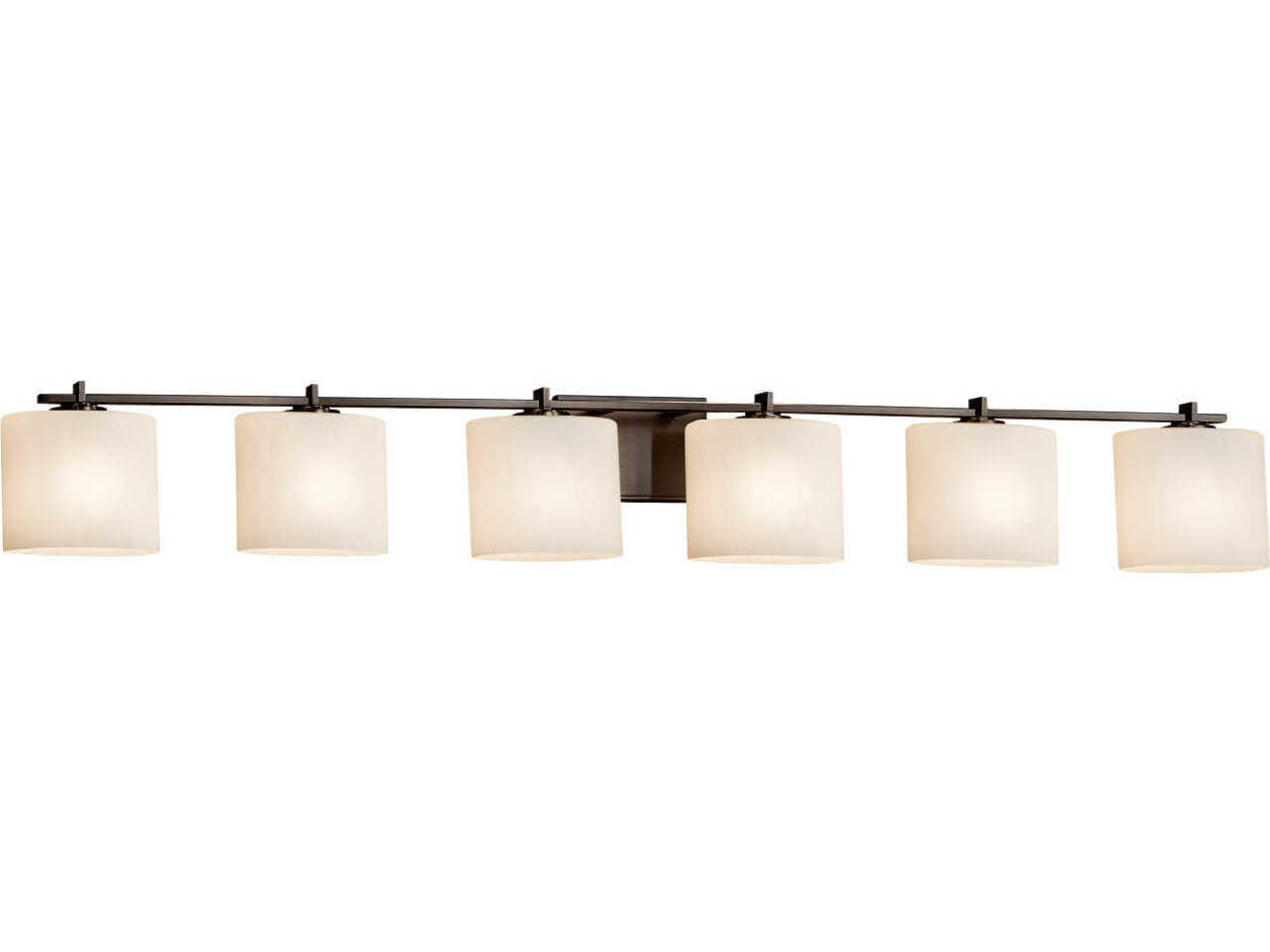 Justice Design Group Fusion 6-Light Clear Glass Vanity Light