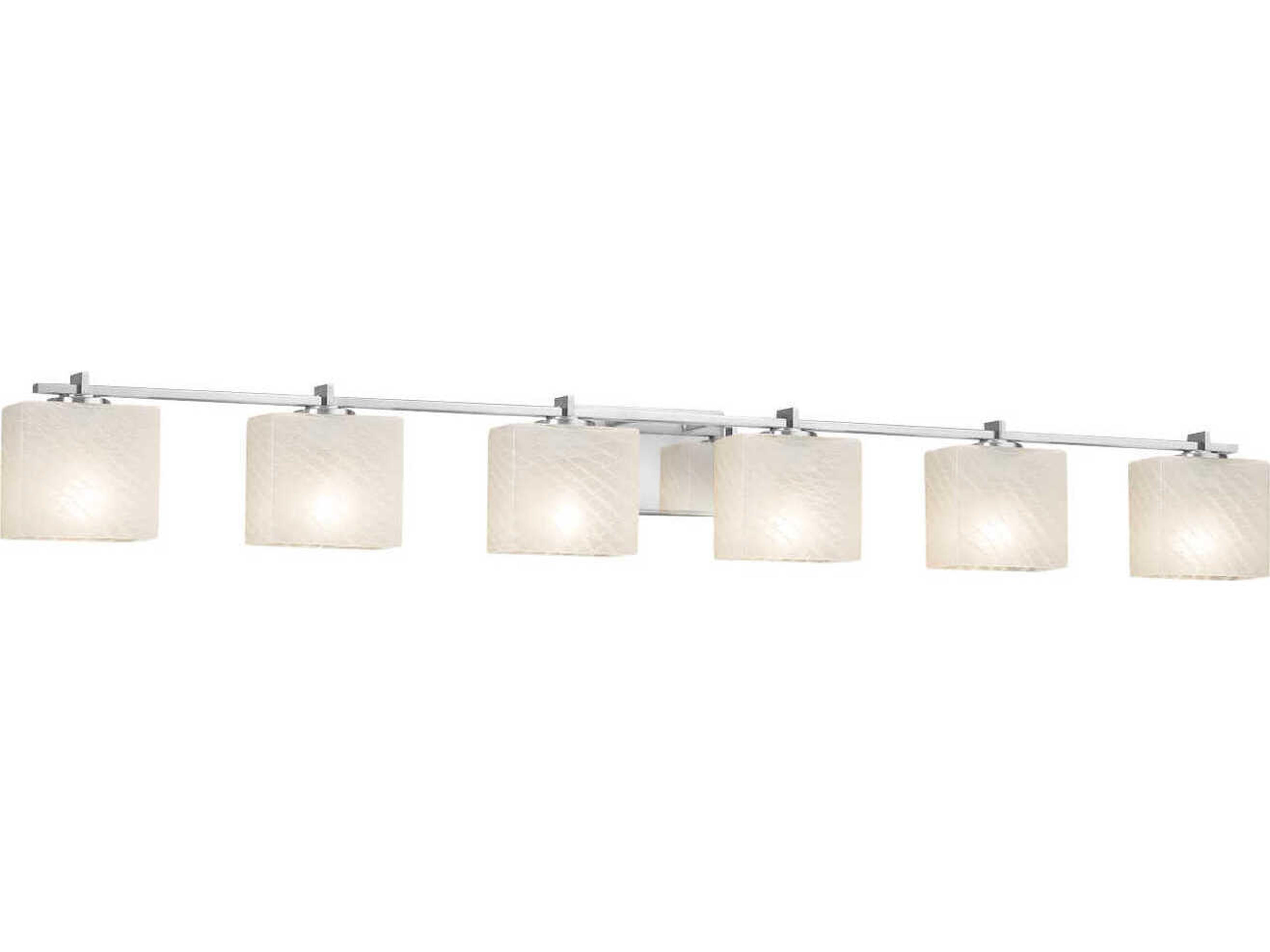 Justice Design Group Fusion 6-Light Clear Glass Vanity Light