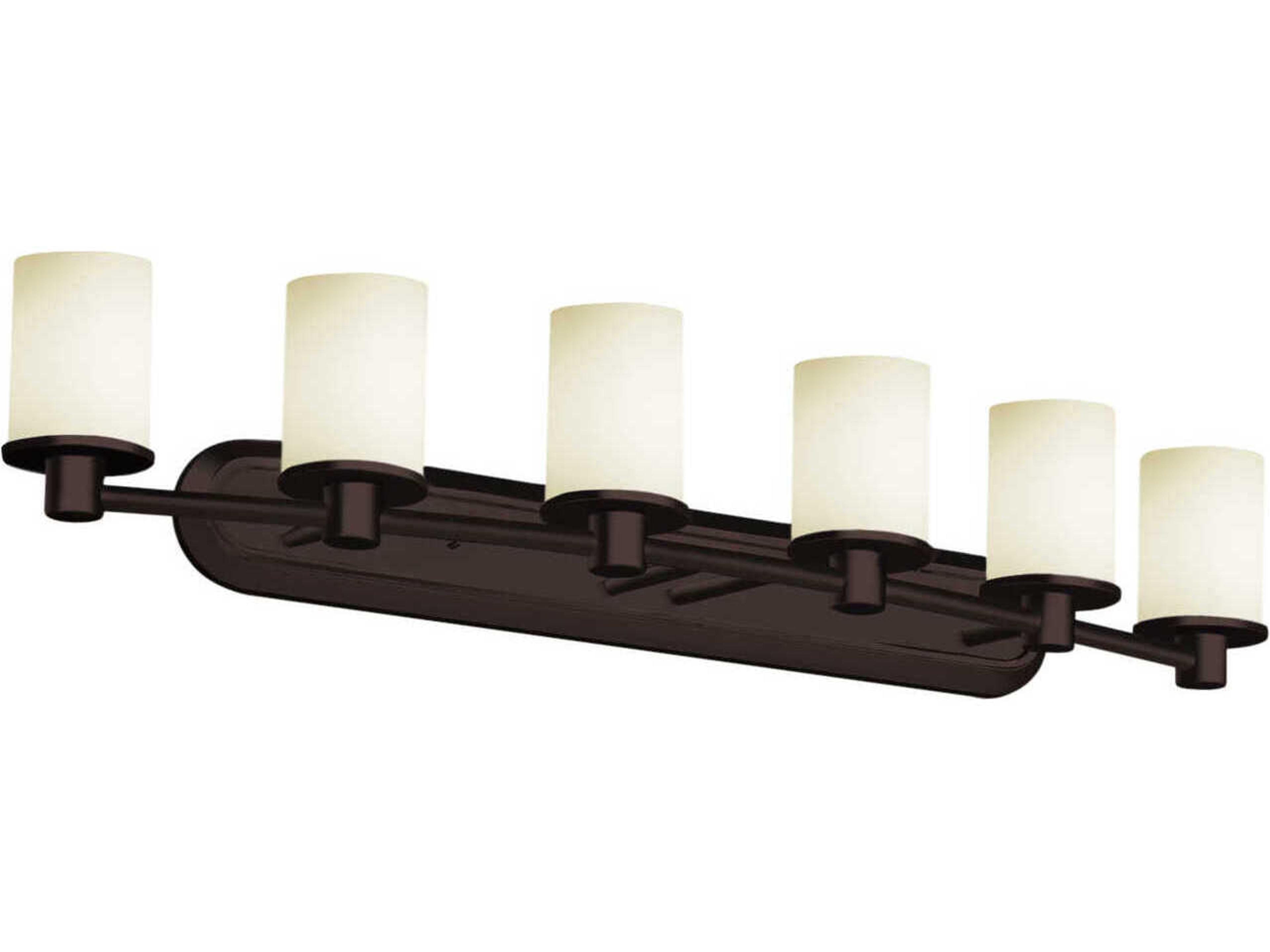 Fusion 6-Light Bronze Glass Vanity Light
