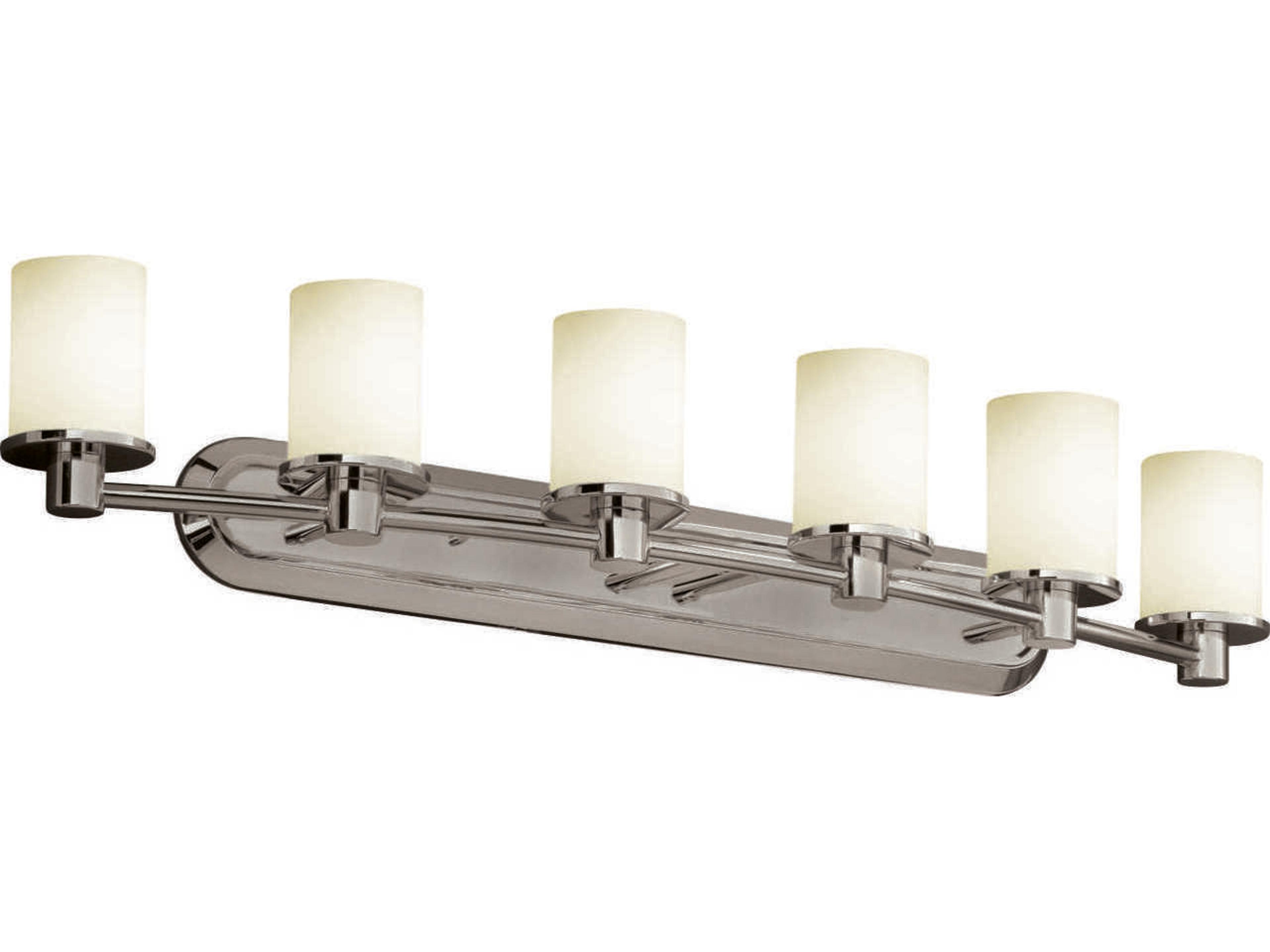 Justice Design Group Fusion 6-Light Bronze Glass Vanity Light