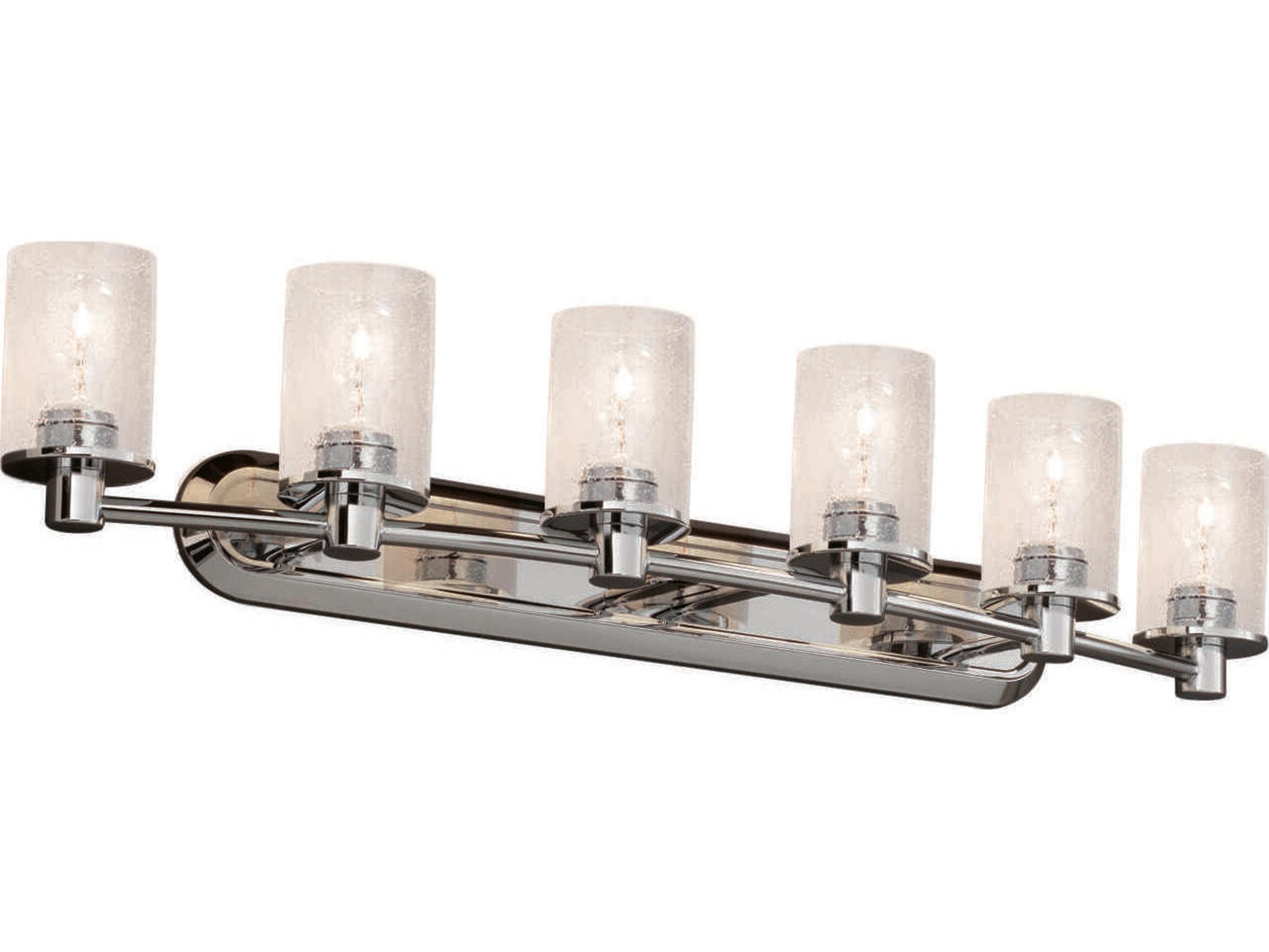 Justice Design Group Fusion 6-Light Bronze Glass Vanity Light