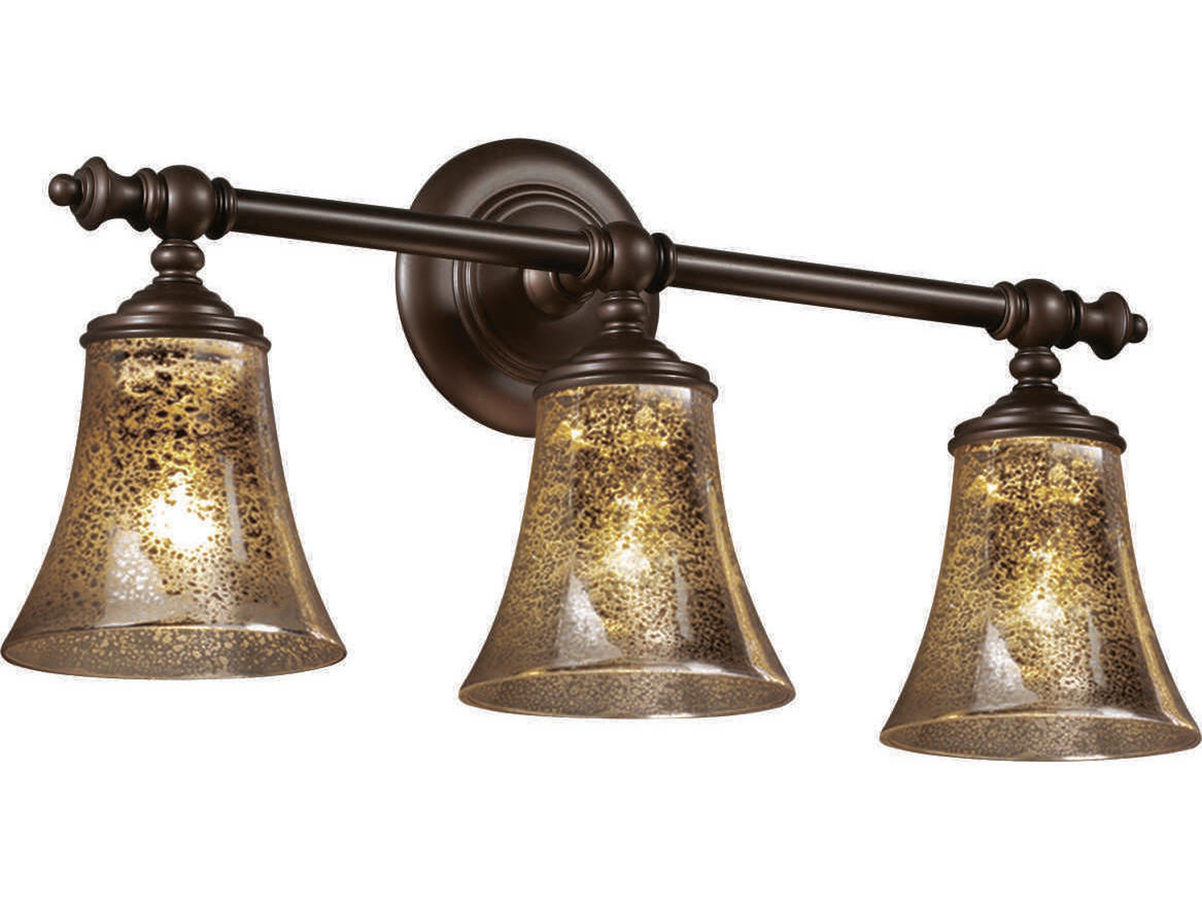 Justice Design Group Fusion 3-Light Nickel Glass Vanity Light