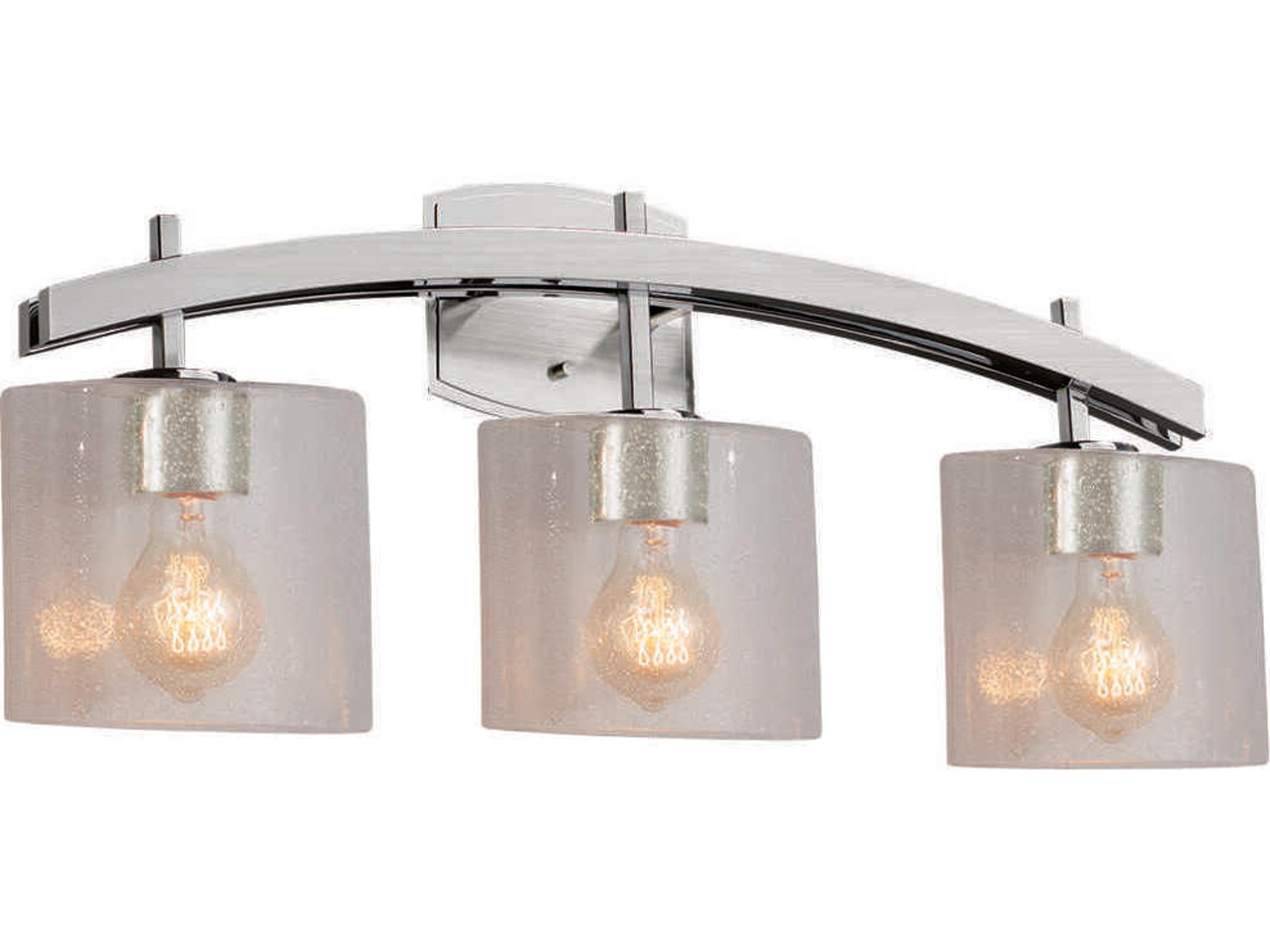 Justice Design Group Fusion 3-Light Bronze Glass Vanity Light