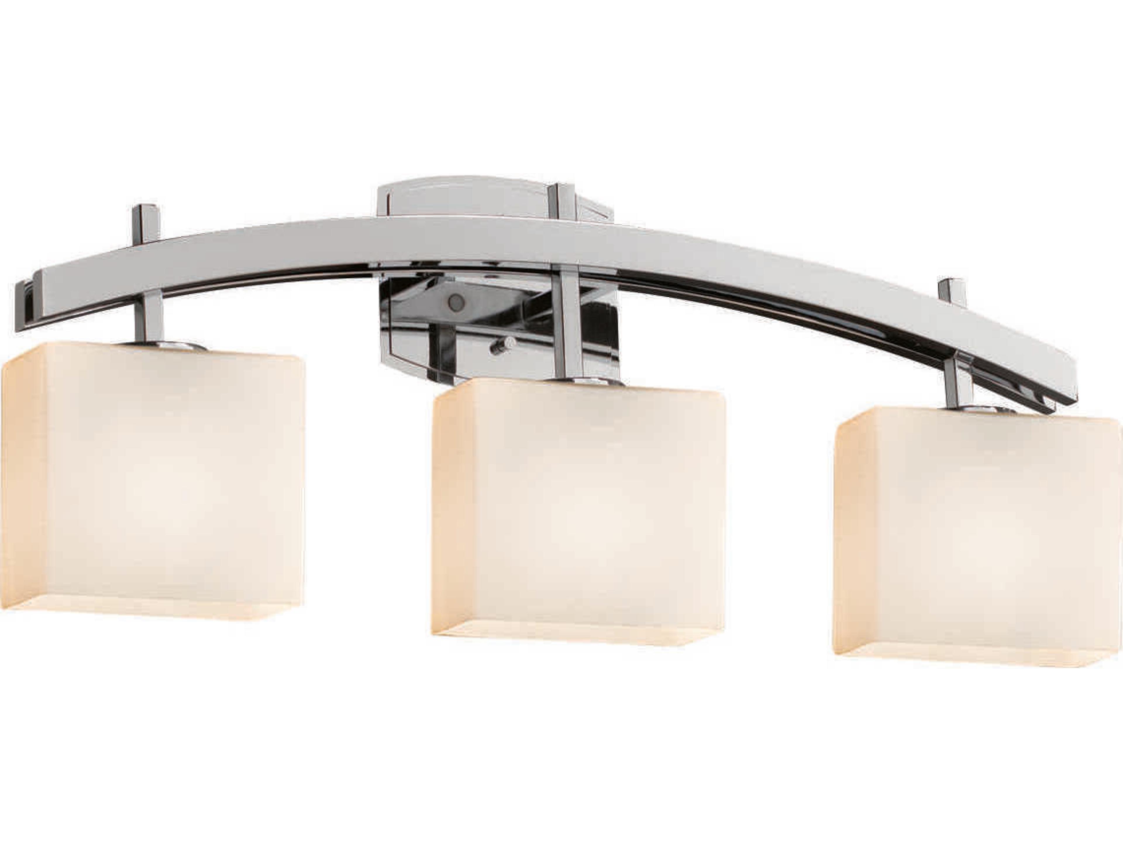 Justice Design Group Fusion 3-Light Bronze Glass Vanity Light