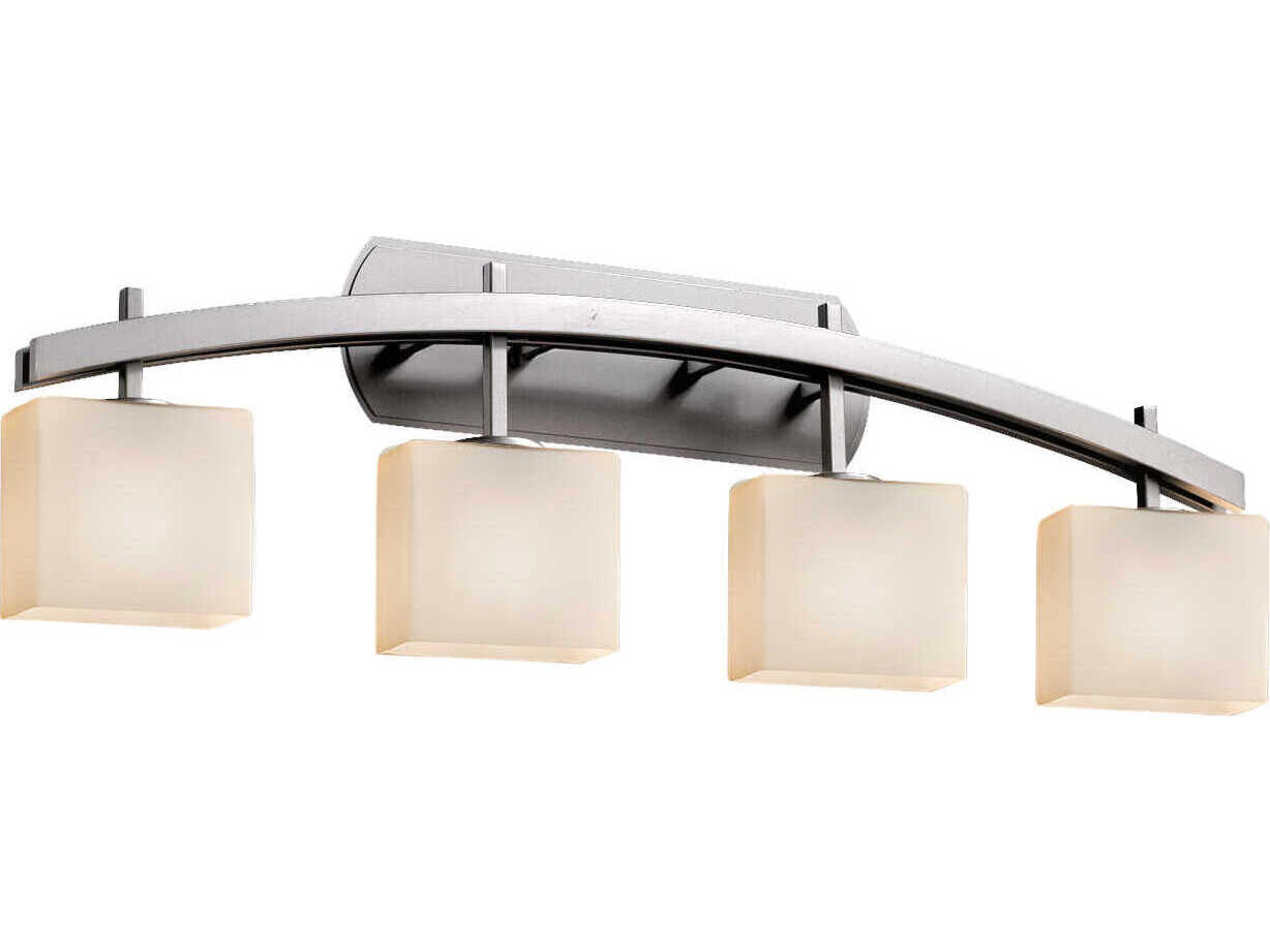 Justice Design Group Fusion 4-Light Black Glass Vanity Light