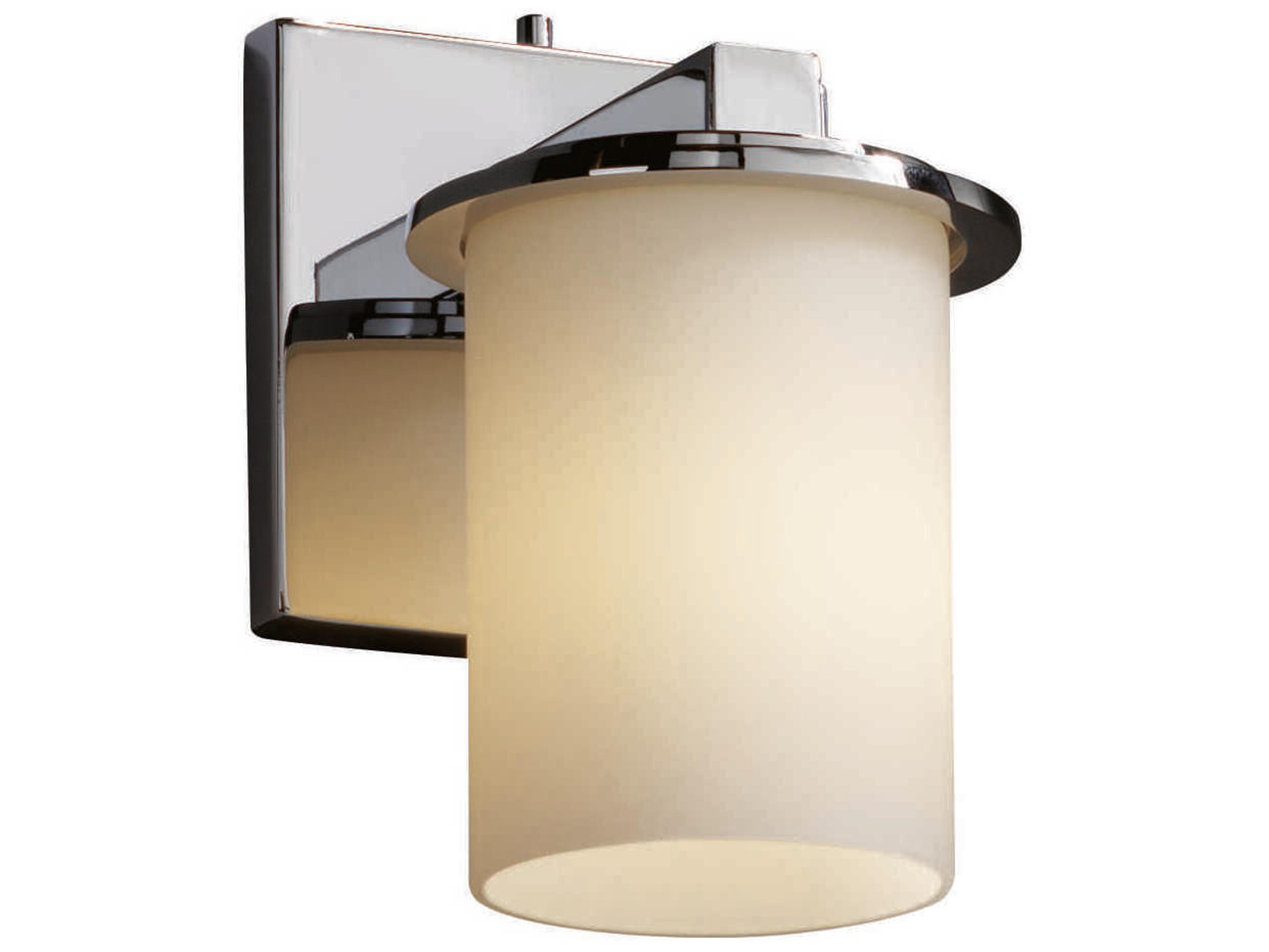 Justice Design Group Fusion 1-Light Bronze Glass Wall Sconce