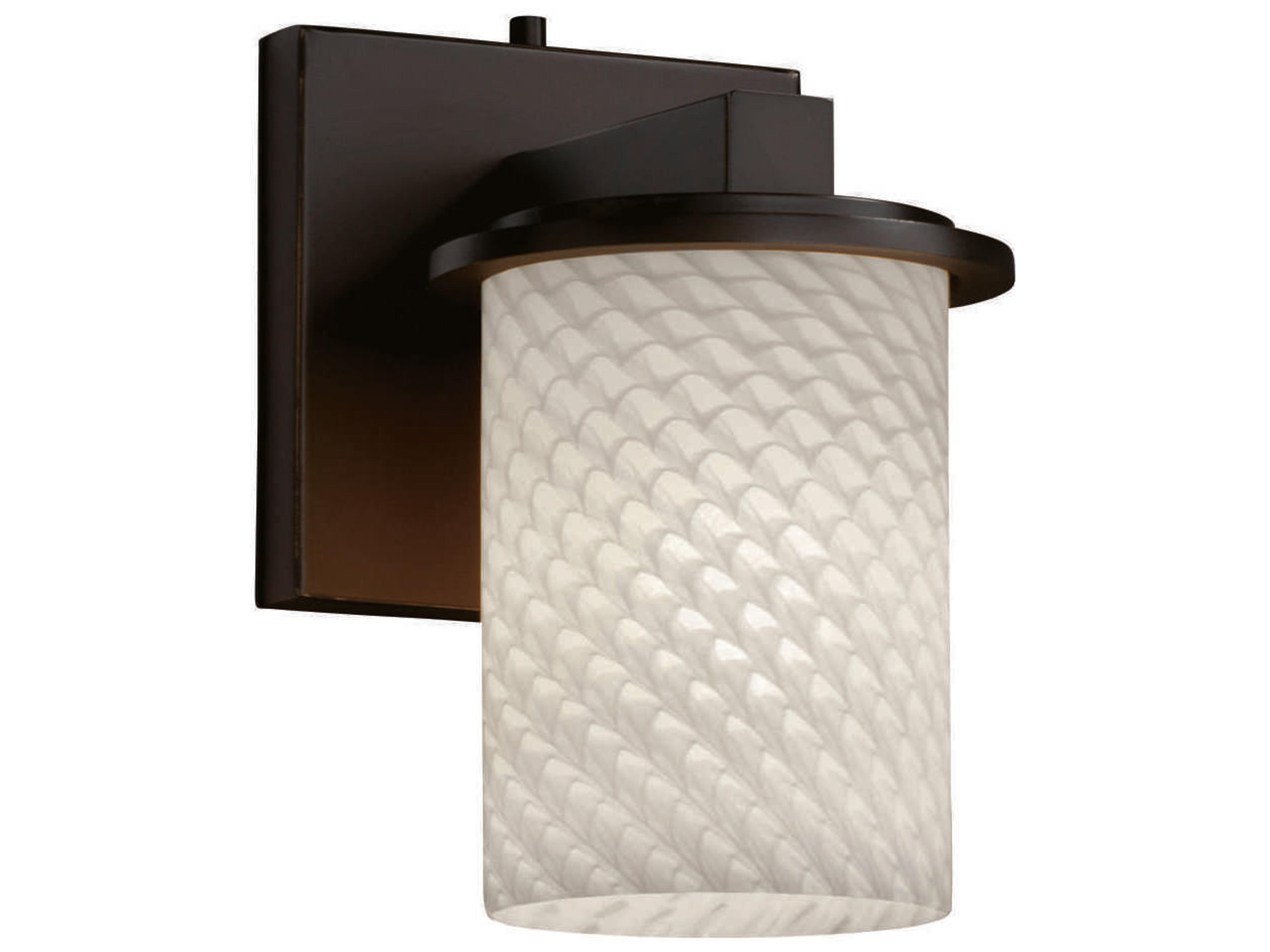 Justice Design Group Fusion 1-Light Bronze Glass Wall Sconce