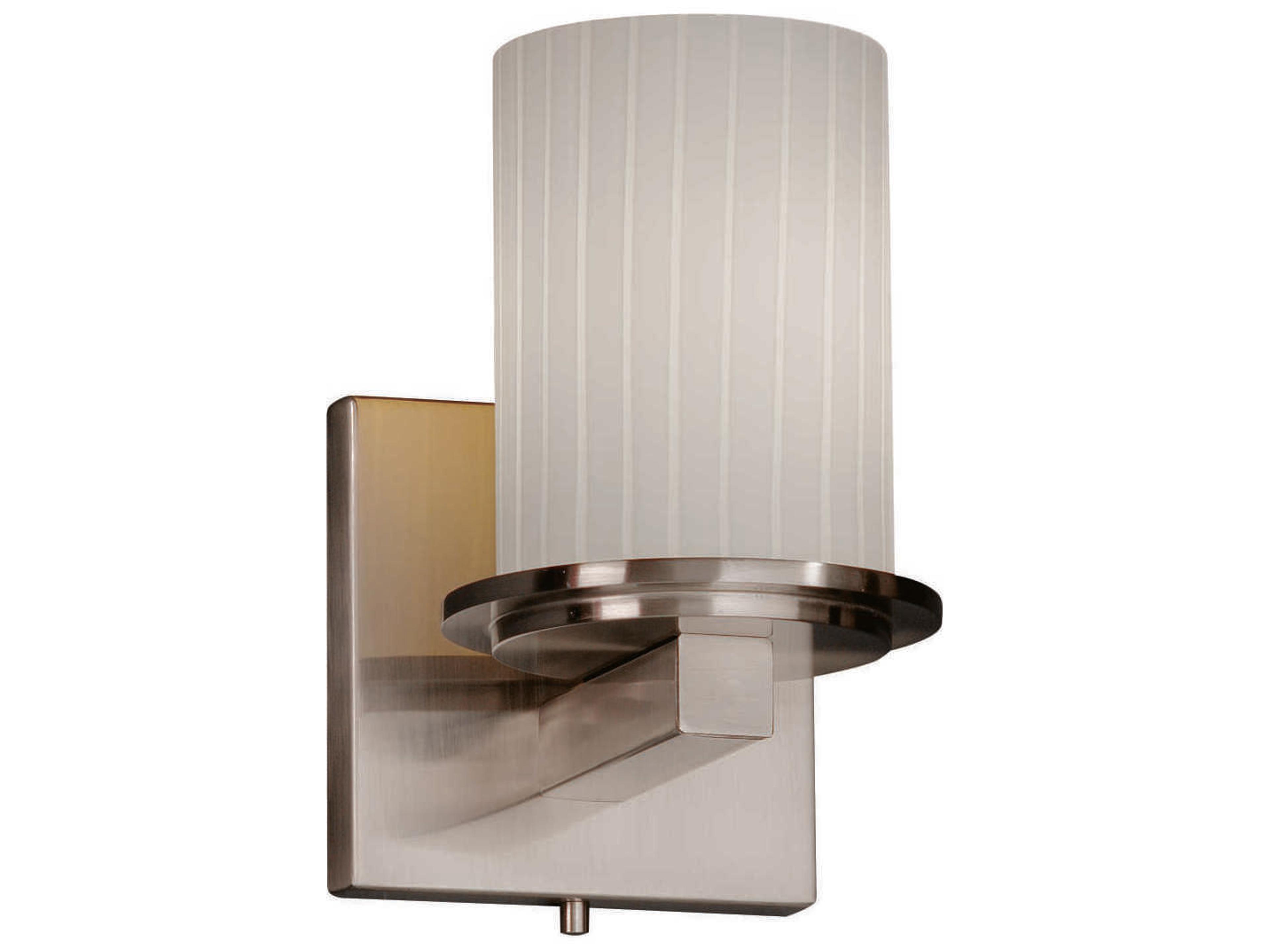 Justice Design Group Fusion 1-Light Bronze Glass Wall Sconce