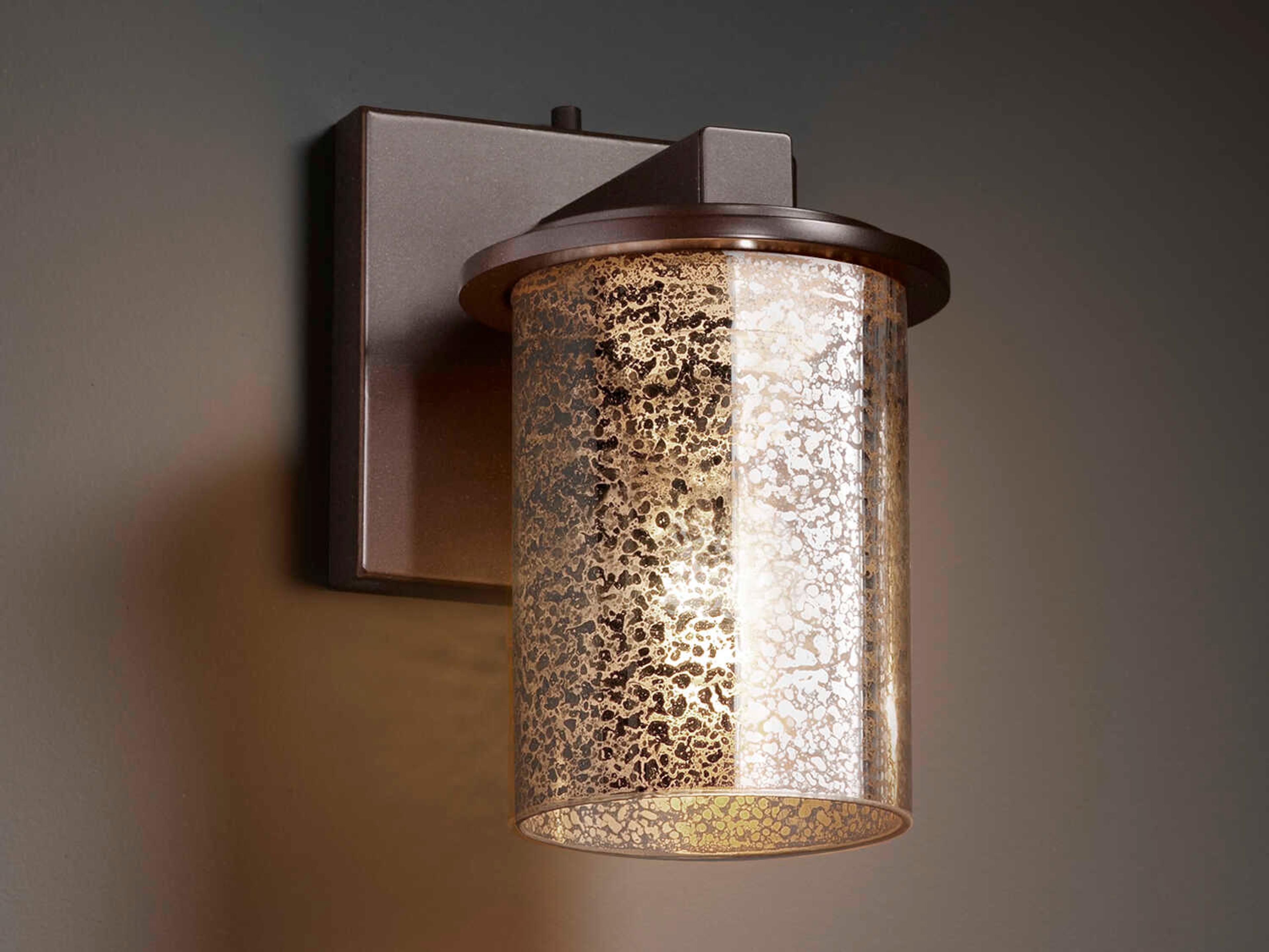 Justice Design Group Fusion 1-Light Bronze Glass Wall Sconce