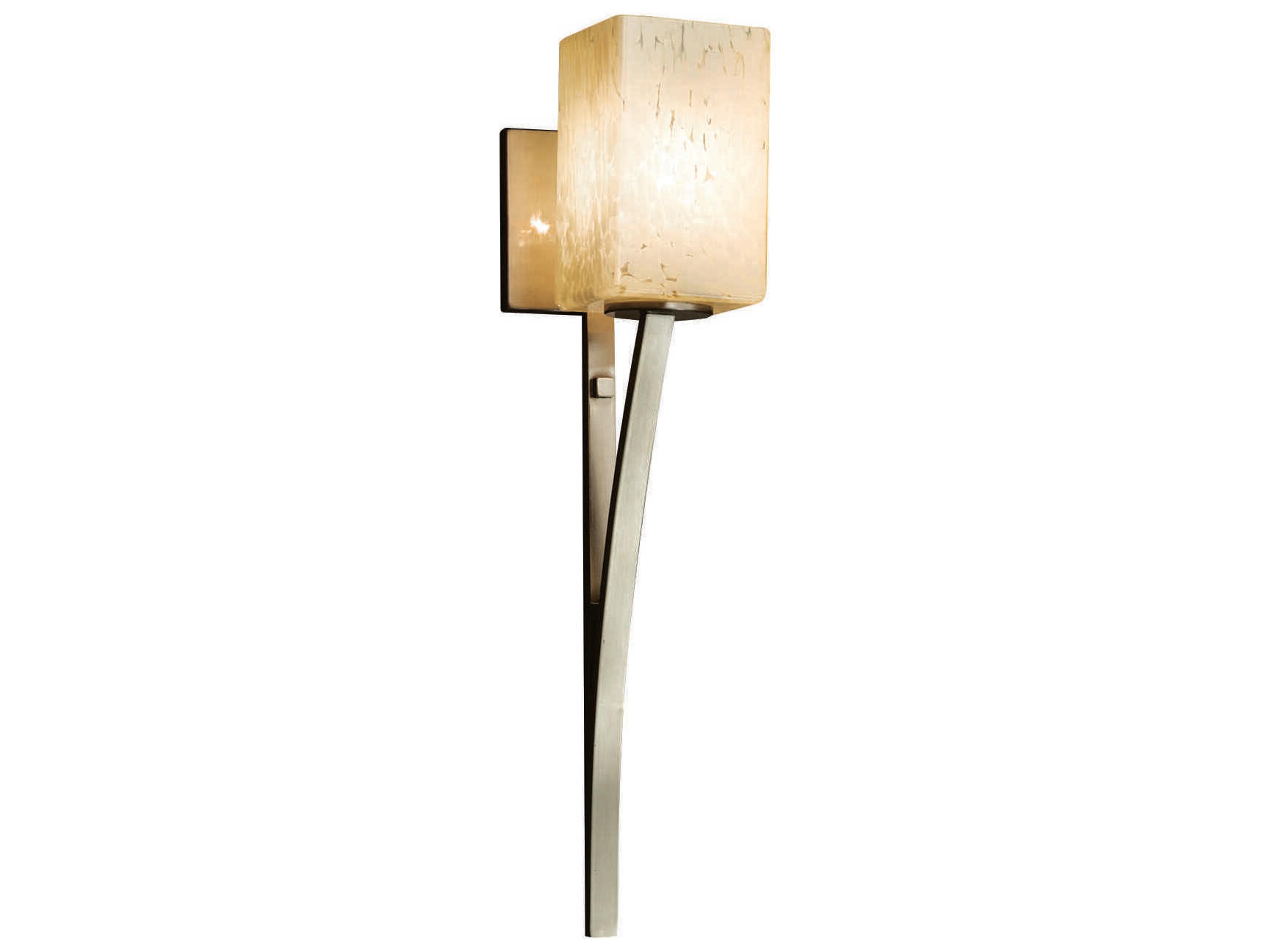 Justice Design Group Fusion Chrome Glass Wall Sconce