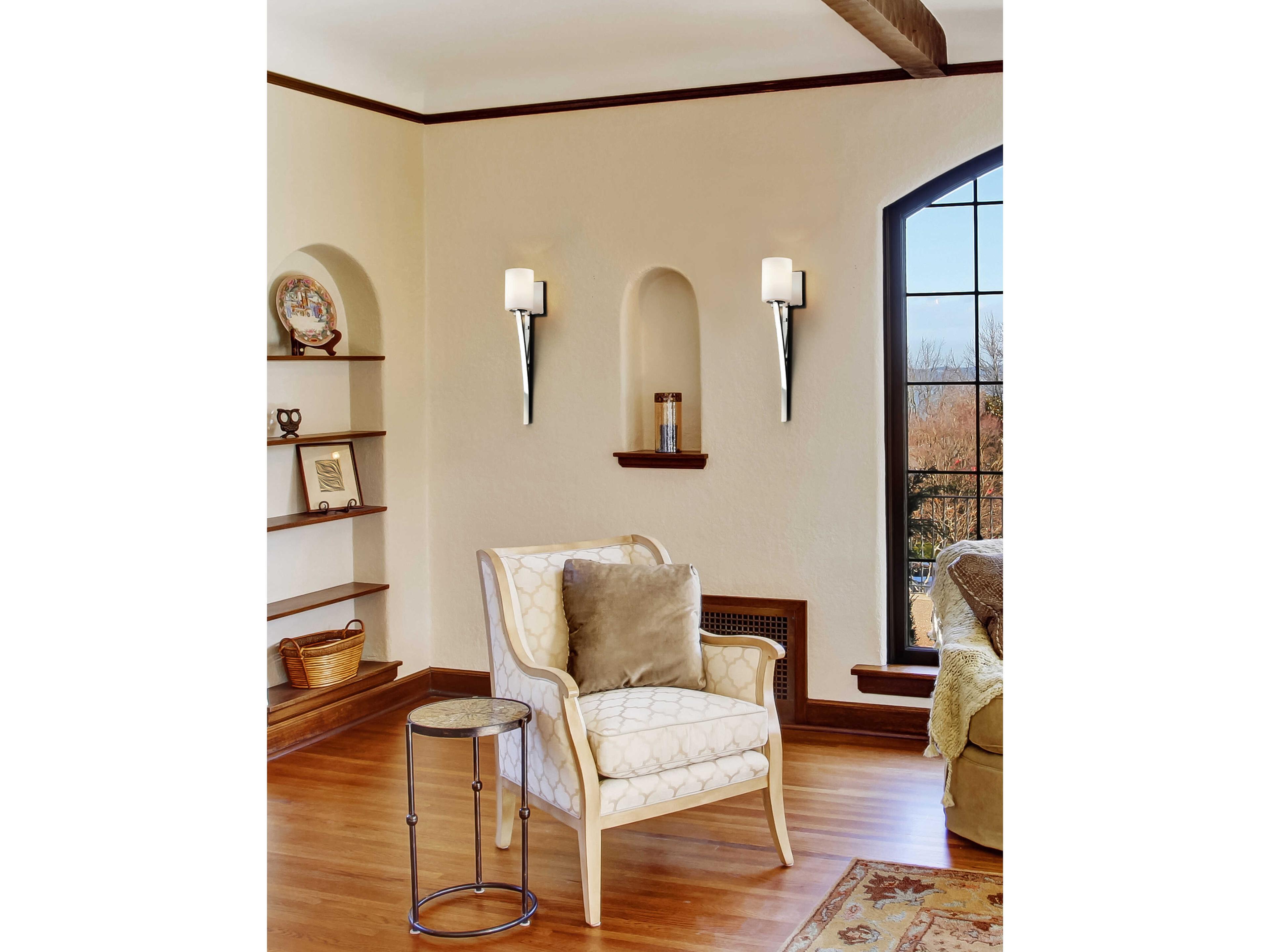 Justice Design Group Fusion Chrome Glass Wall Sconce