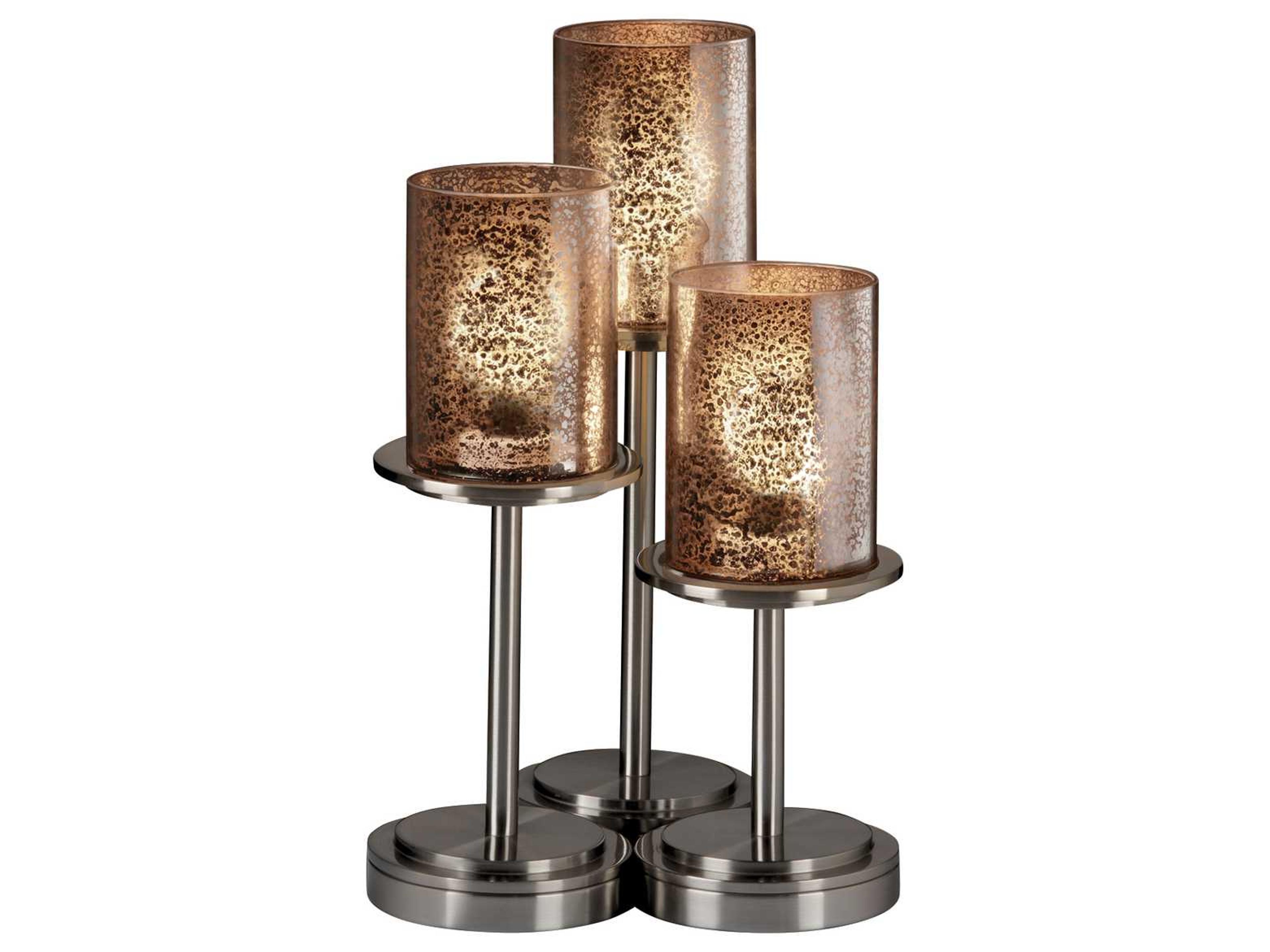 Justice Design Group Fusion Dakota Artisan Glass Black Table Lamp