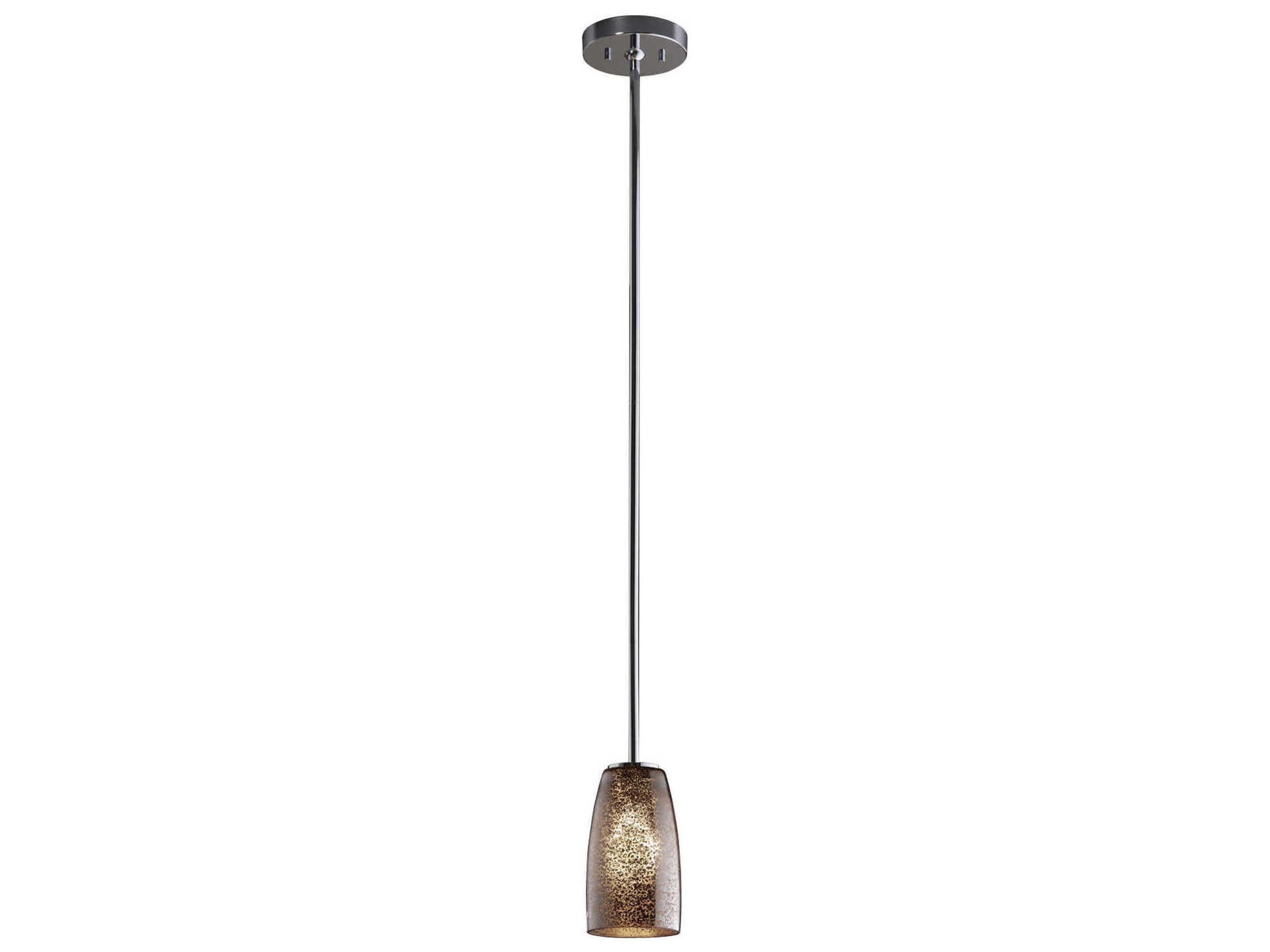 Justice Design Group Fusion 1-Light Bronze Glass Mini Pendant