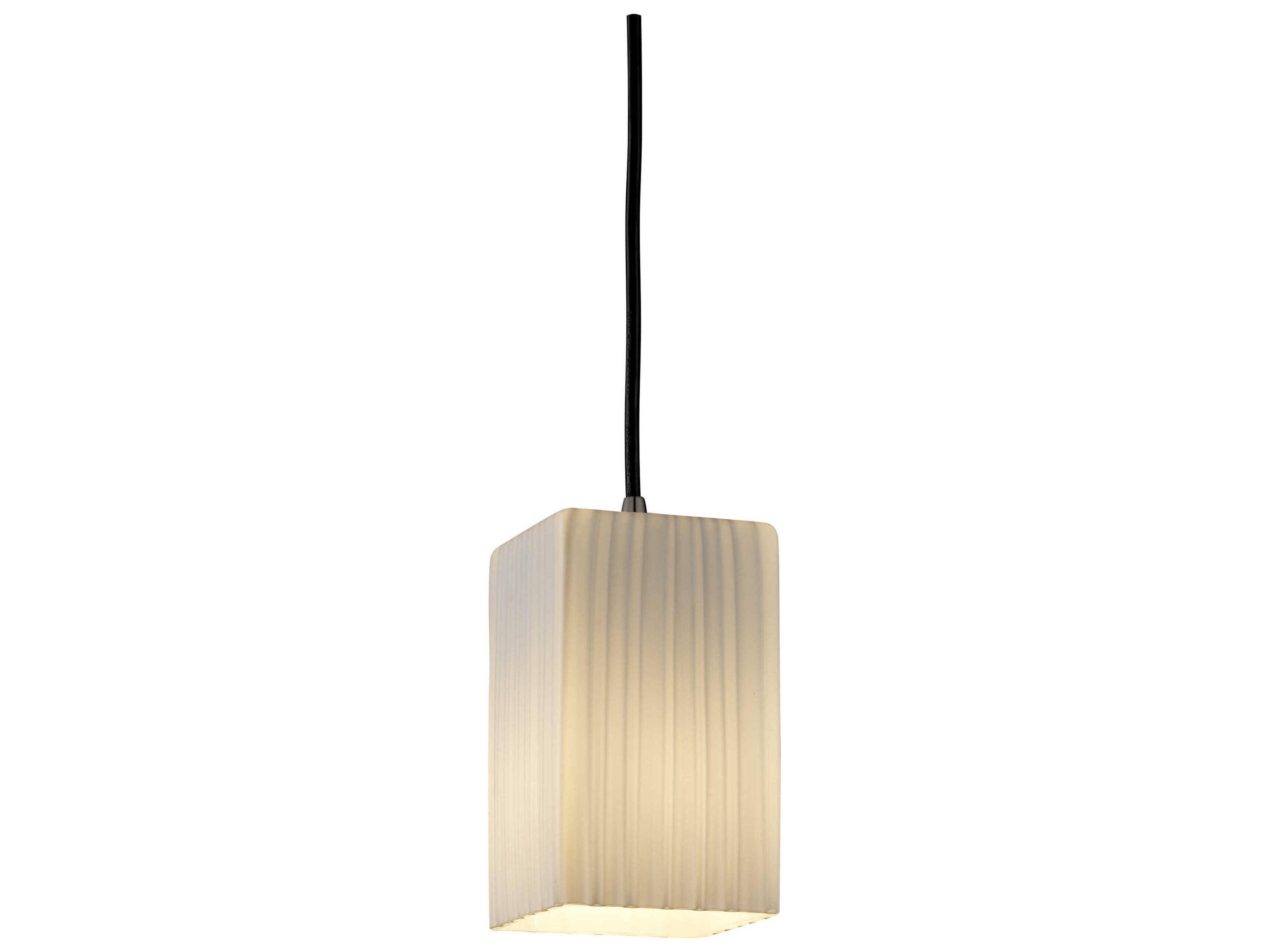 Justice Design Group Fusion 1-Light Bronze Glass Mini Pendant