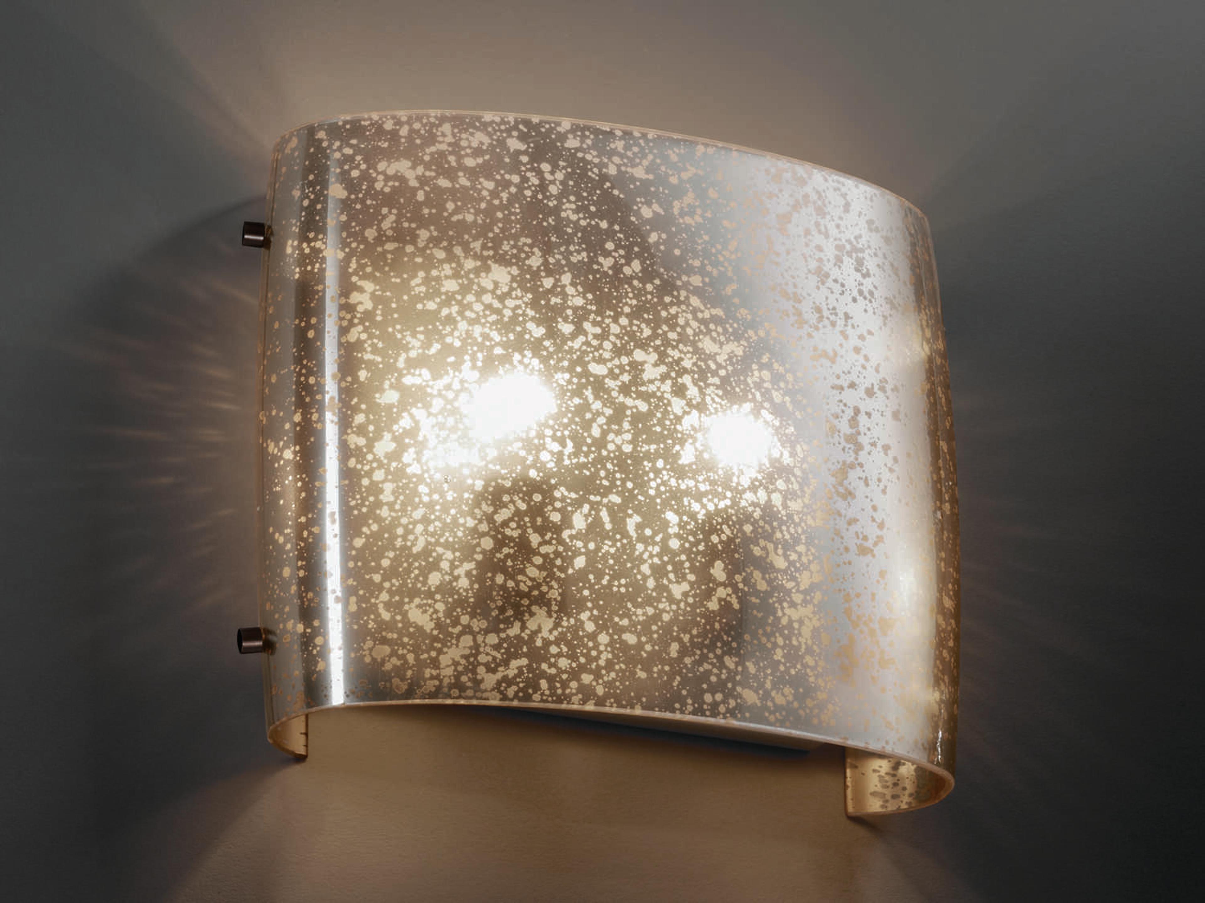 Justice Design Group Fusion 2-Light Bronze Glass Wall Sconce