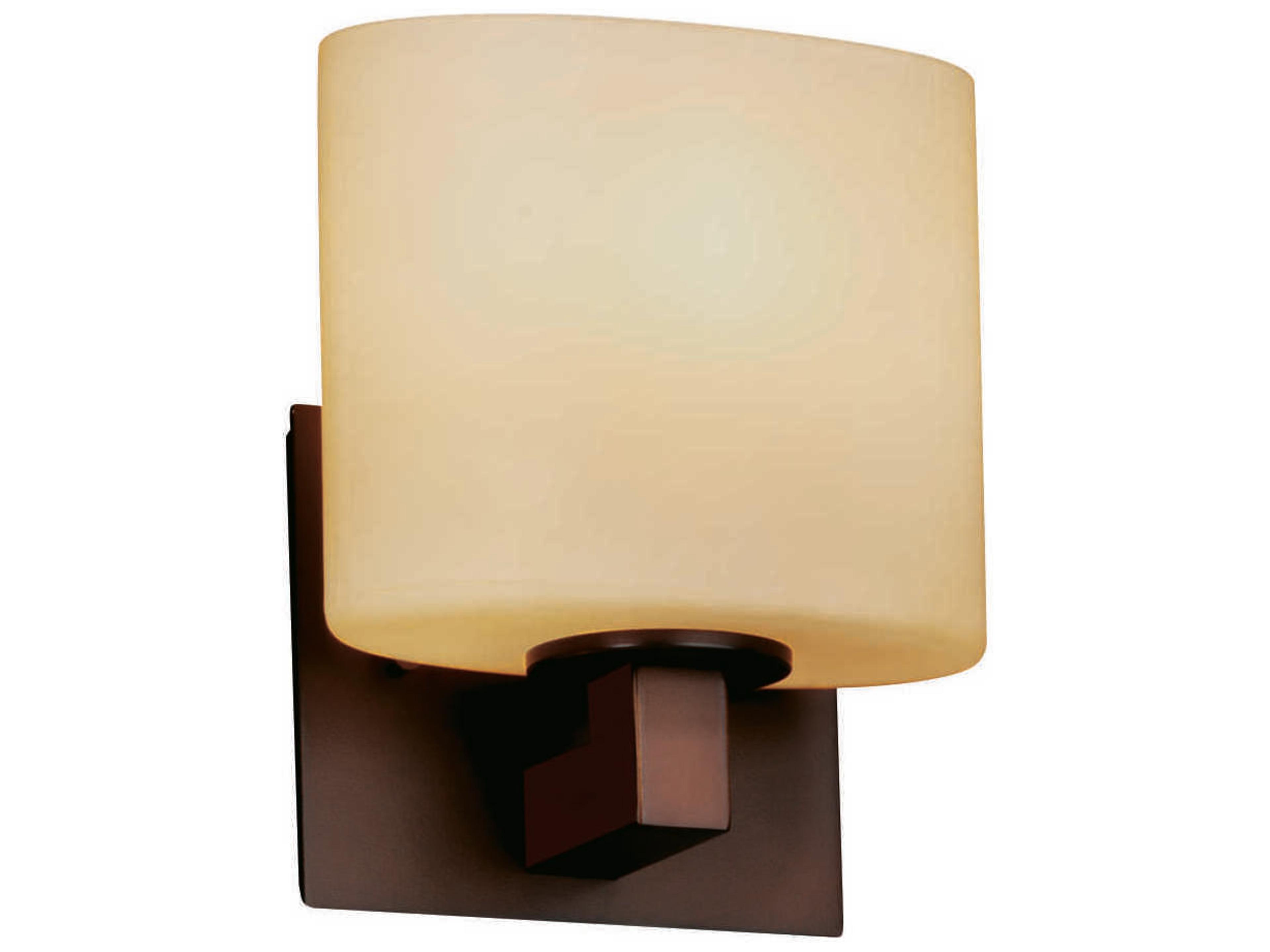 Fusion 1-Light Bronze Glass Wall Sconce