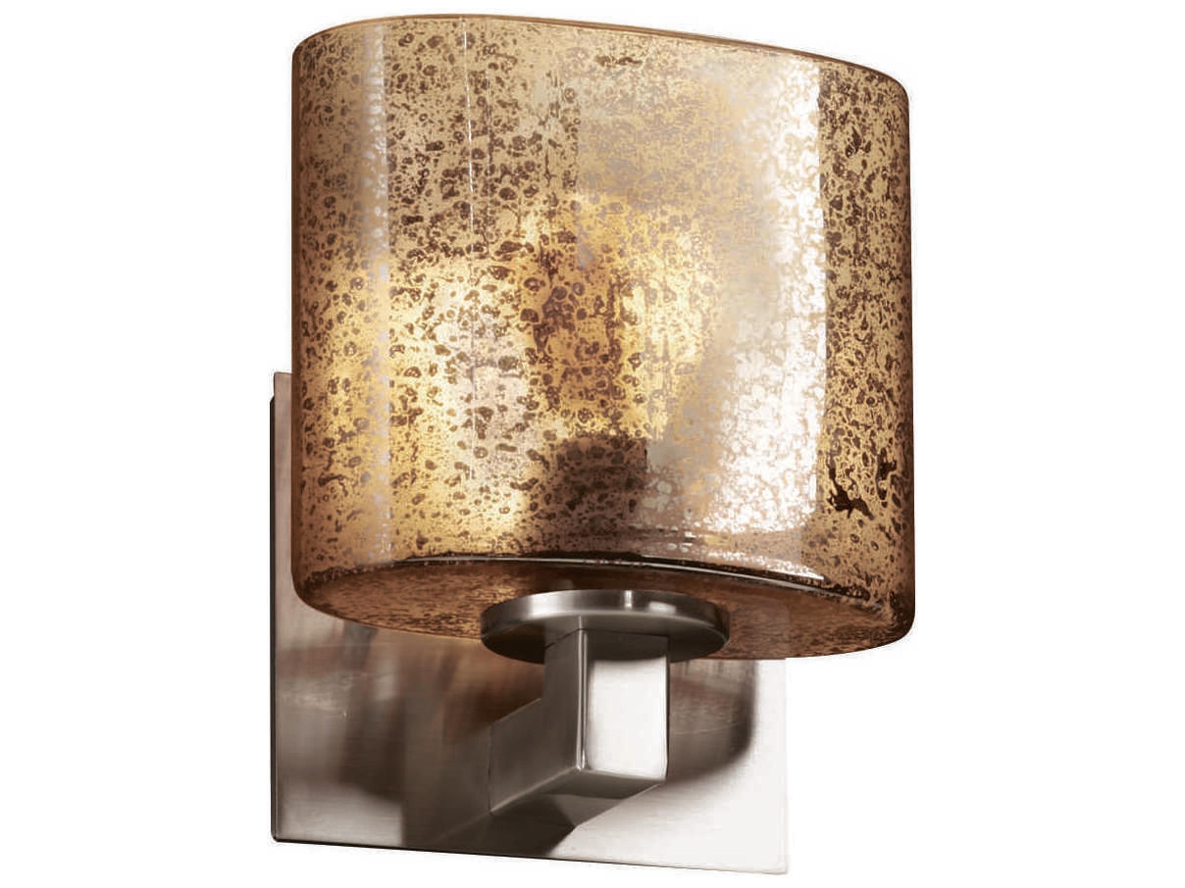 Justice Design Group Fusion 1-Light Bronze Glass Wall Sconce