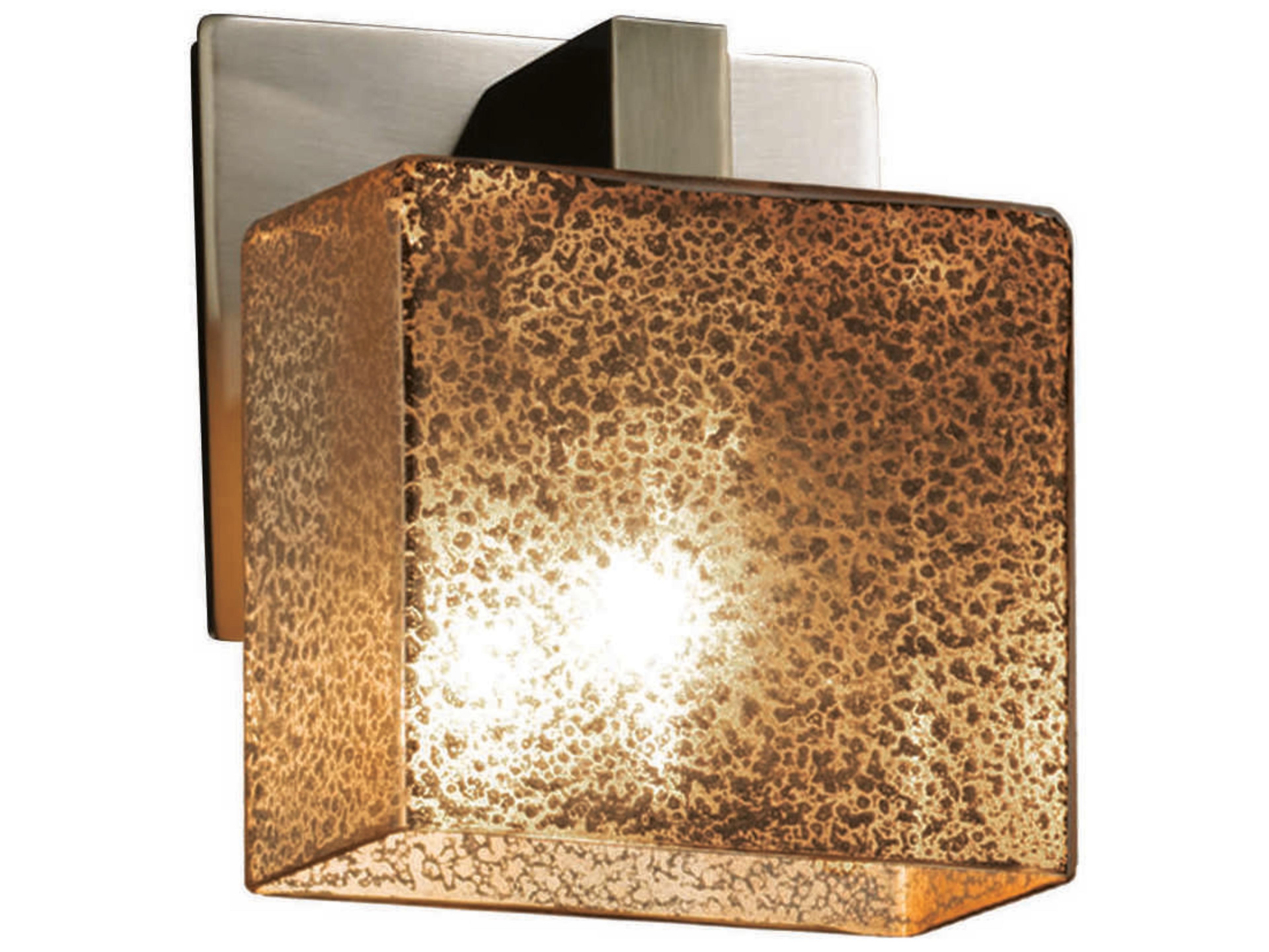 Justice Design Group Fusion 1-Light Bronze Glass Wall Sconce