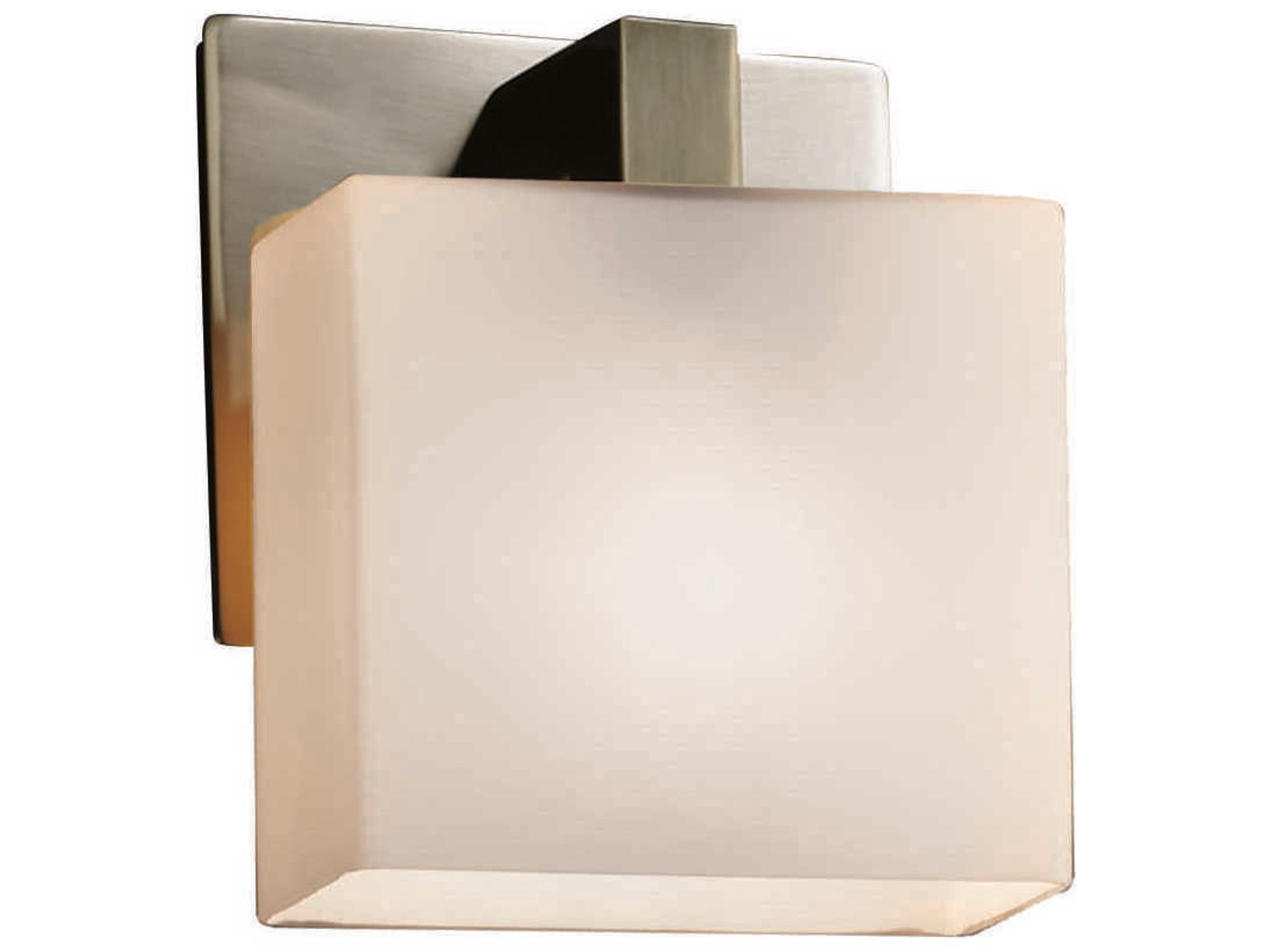 Justice Design Group Fusion 1-Light Bronze Glass Wall Sconce