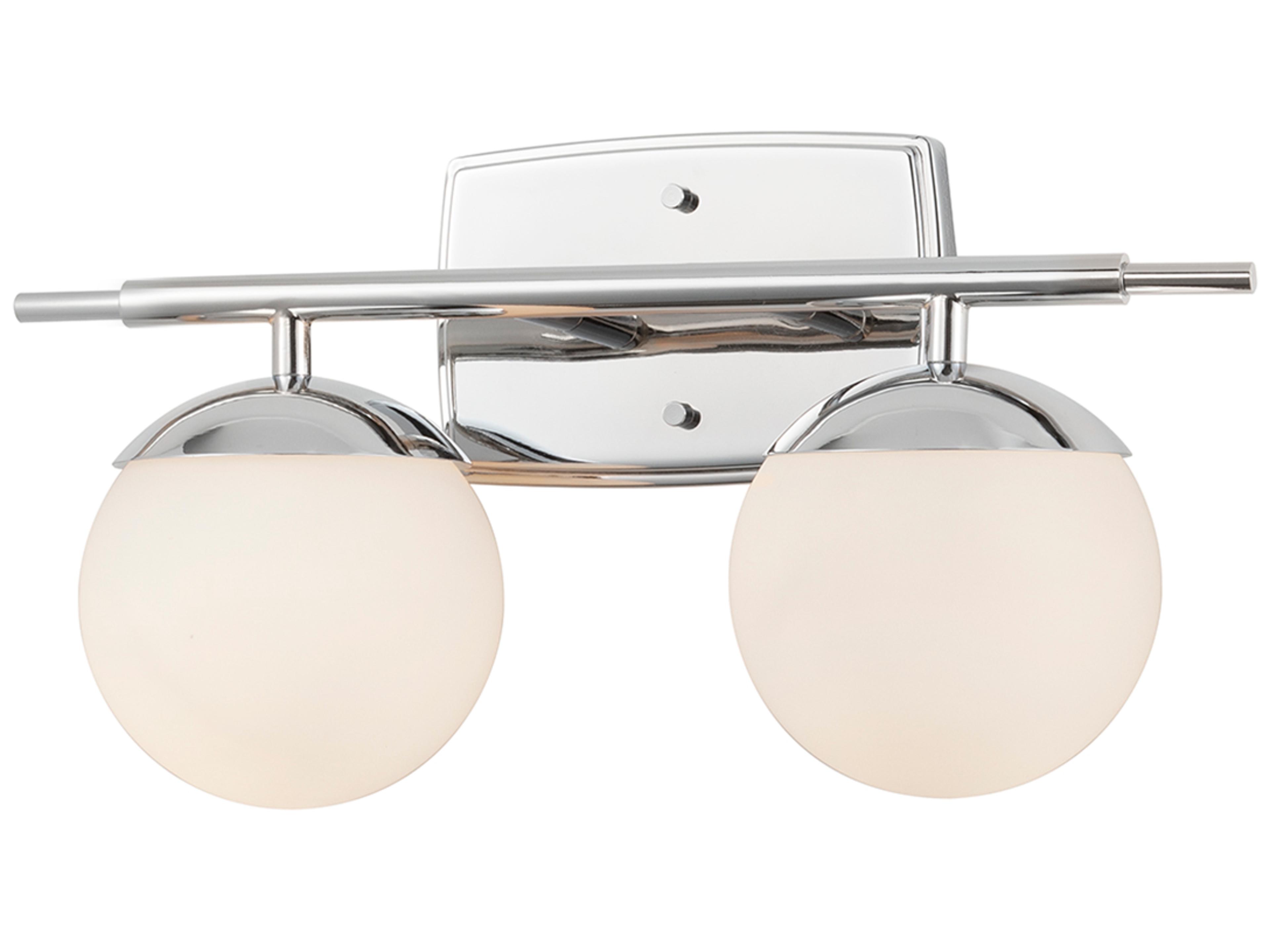 Justice Design Group Fusion 2-Light Brass Glass Vanity Light