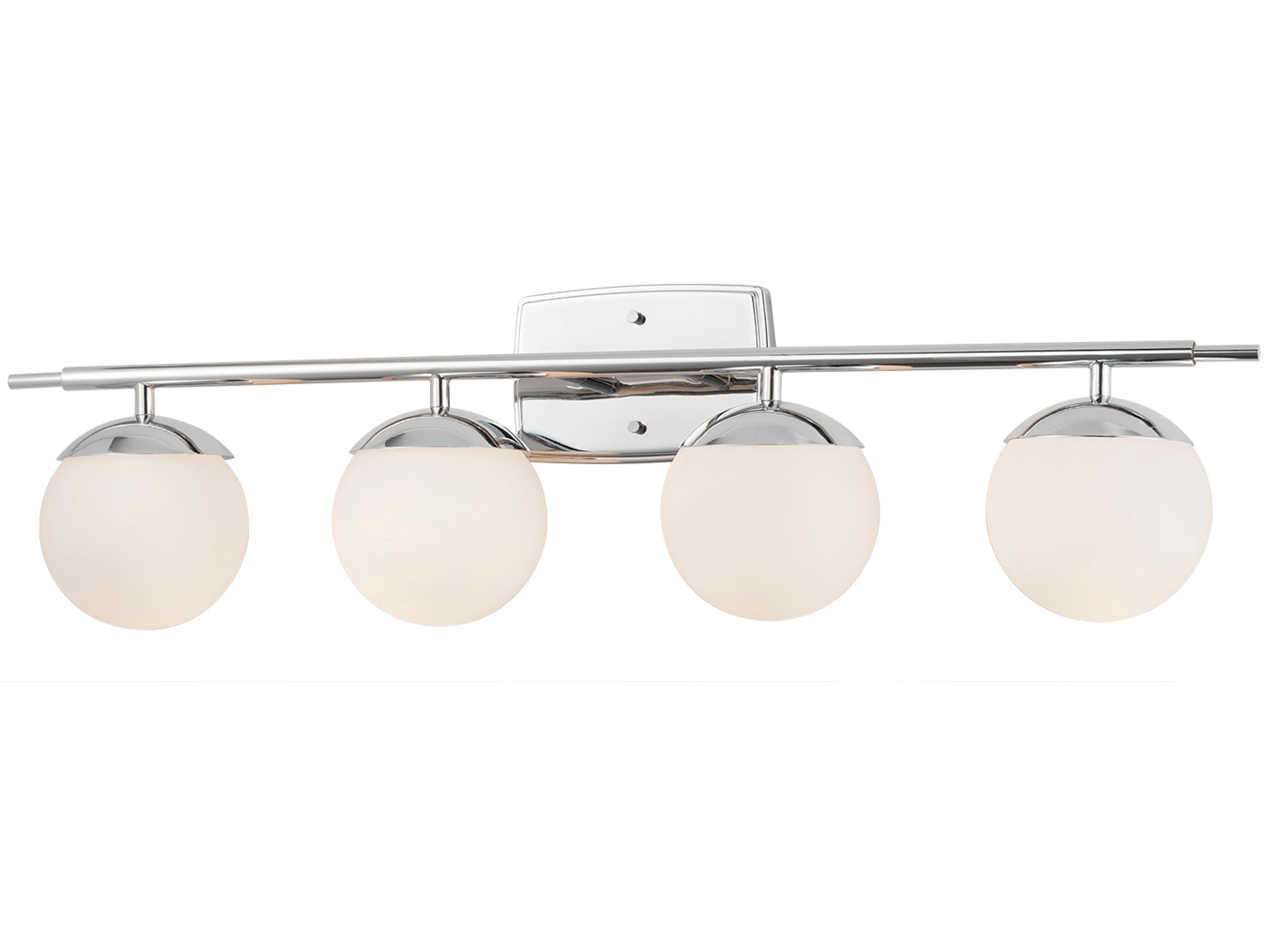 Justice Design Group Fusion 4-Light Brass Glass Vanity Light