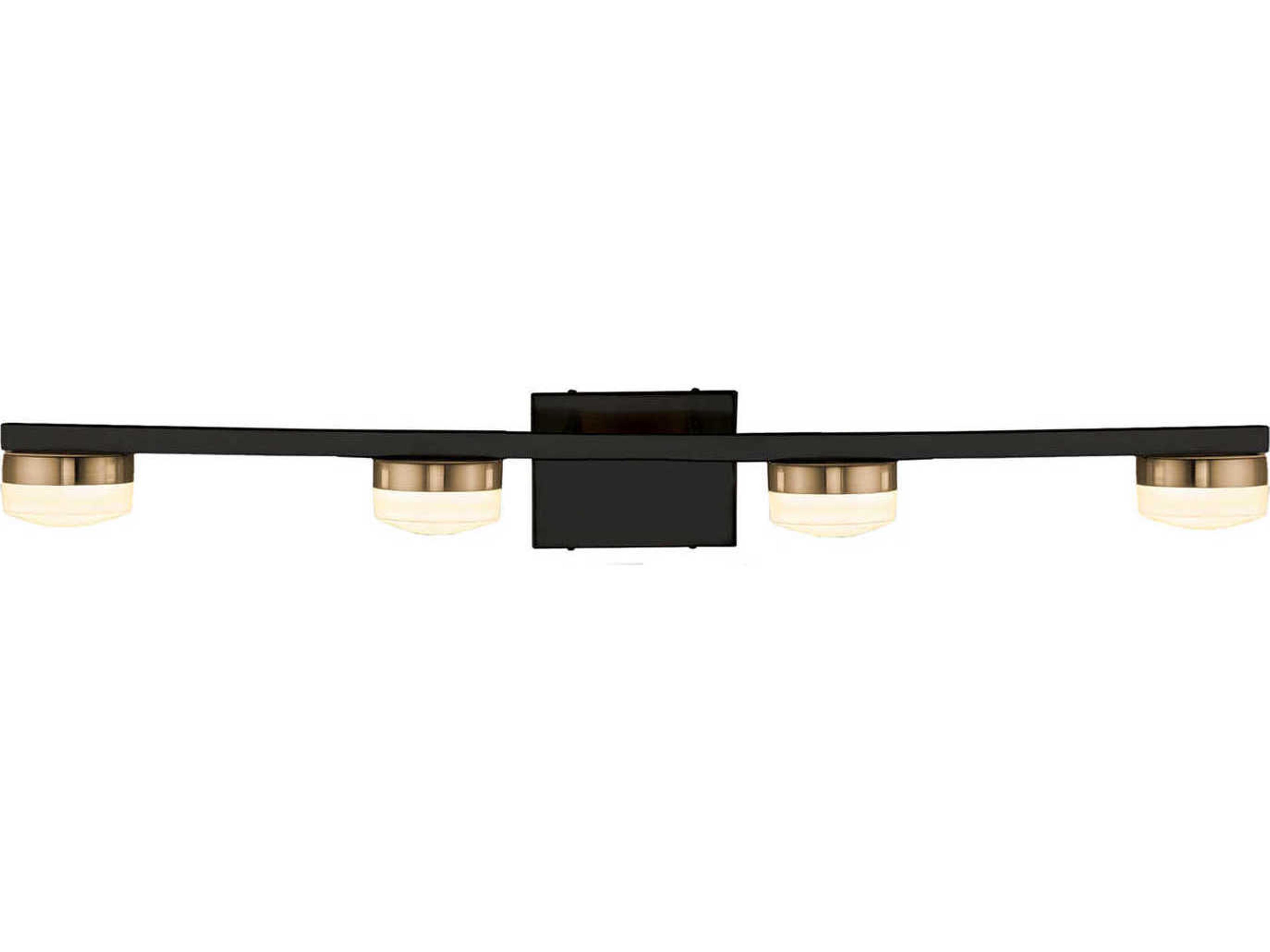 Fusion Black Glass LED Vanity Light