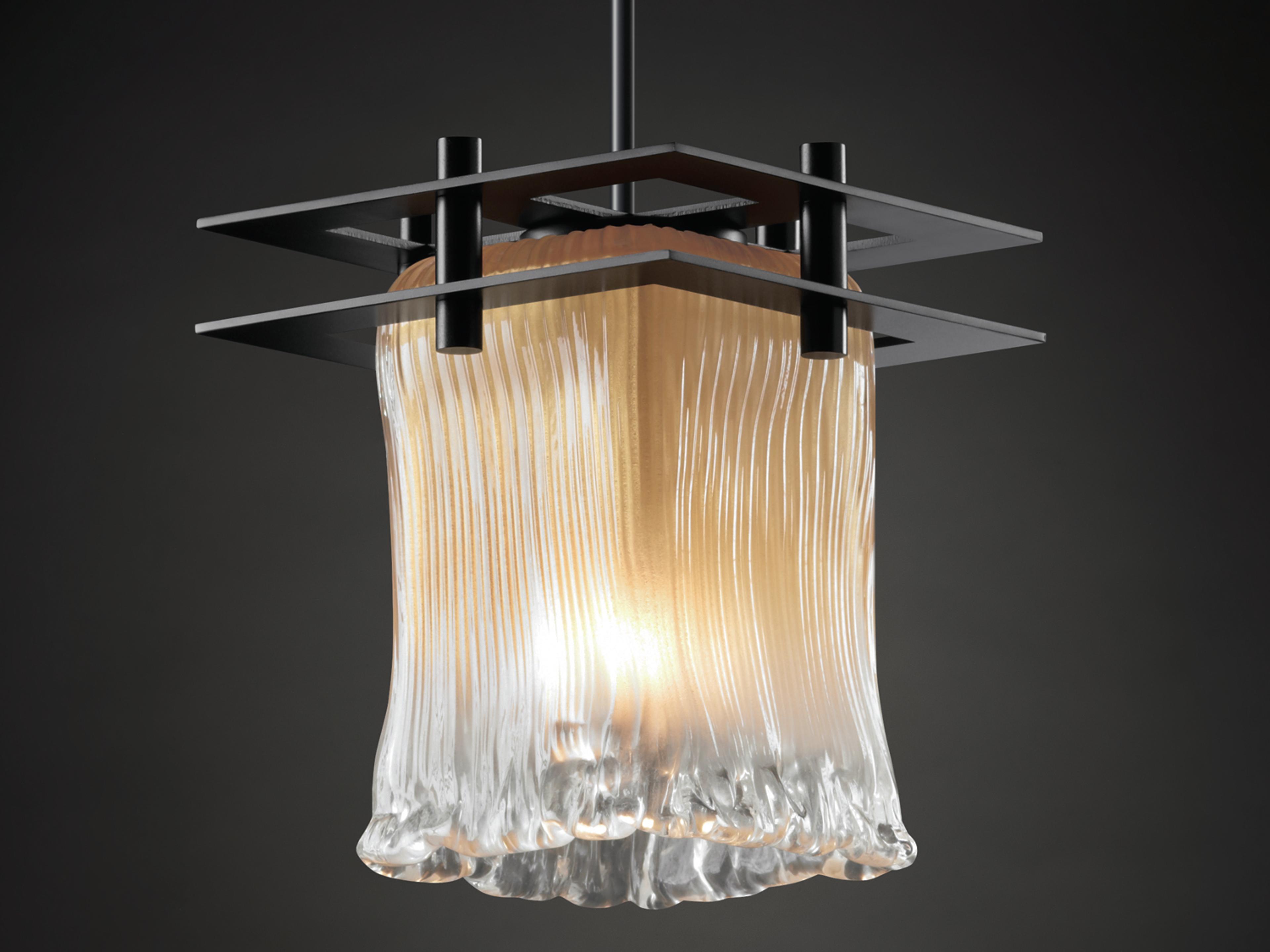 Veneto Luce 1-Light Bronze Glass Mini Pendant